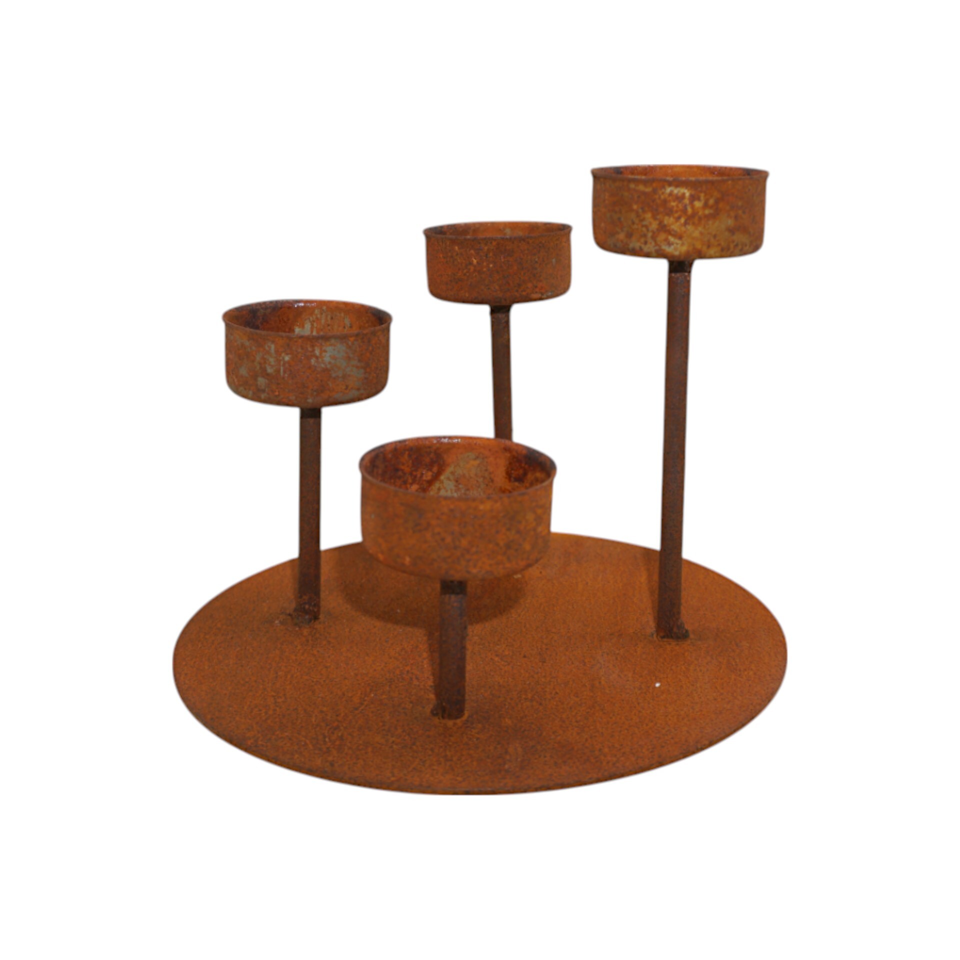 Darstellung von Kerzenteller rund für 4 Kerzen hoch