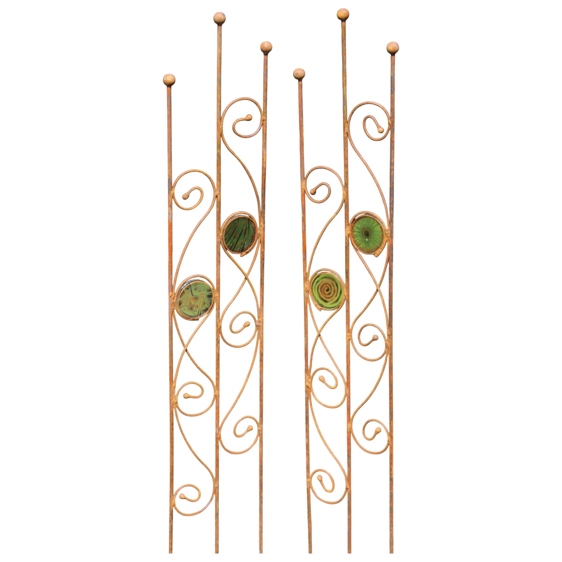 Darstellung von RP Rankwand 3 Stäbe mit 2 Gläser