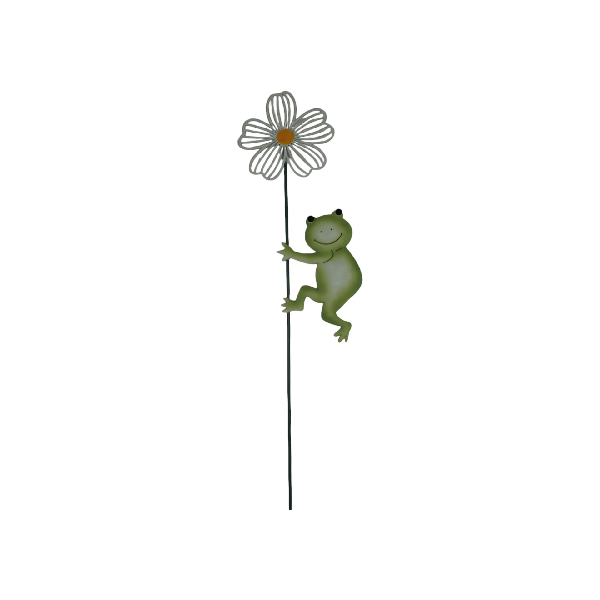 Darstellung von Frosch grün a. Blume kletternd