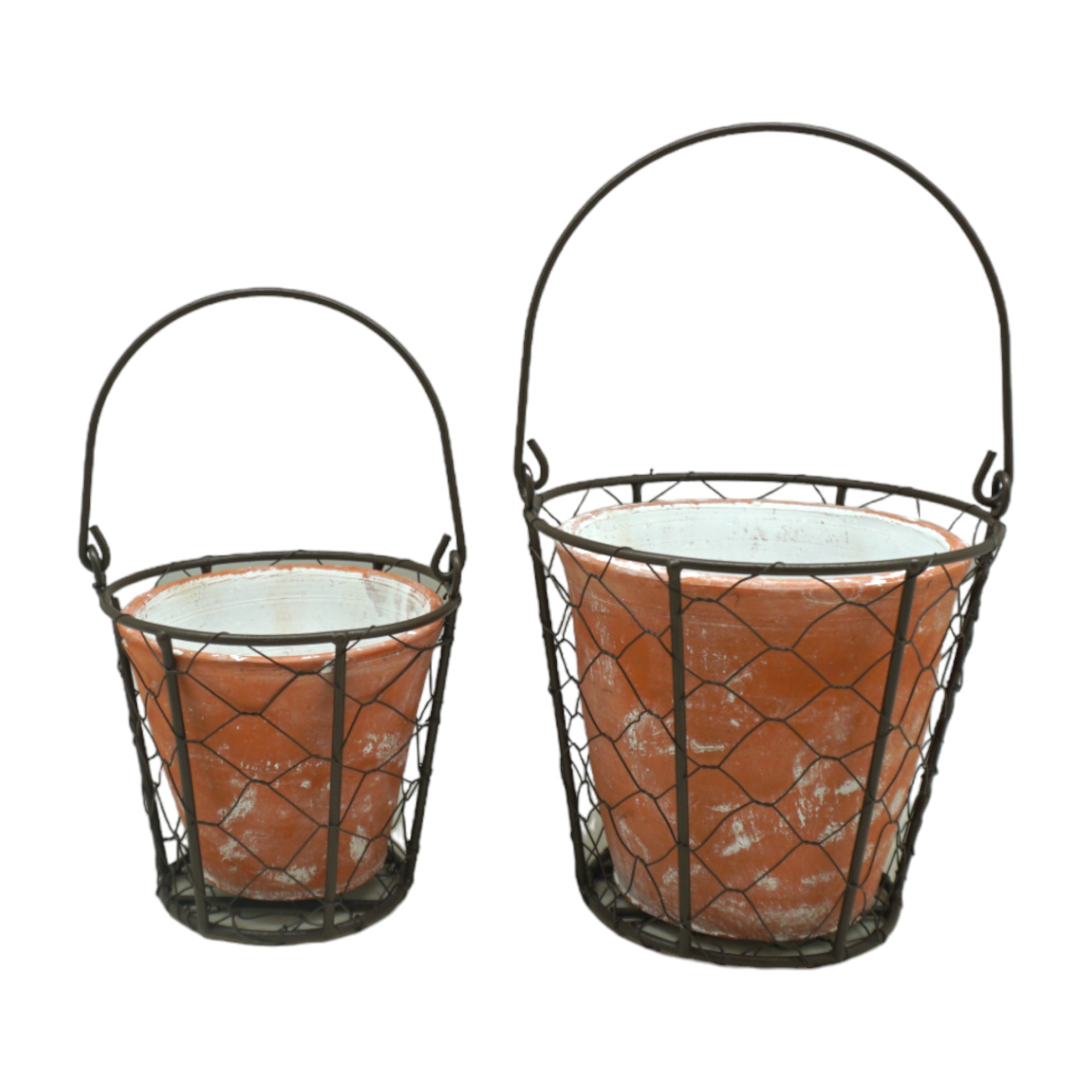 Darstellung von Draht Ton Topf terra washed gross