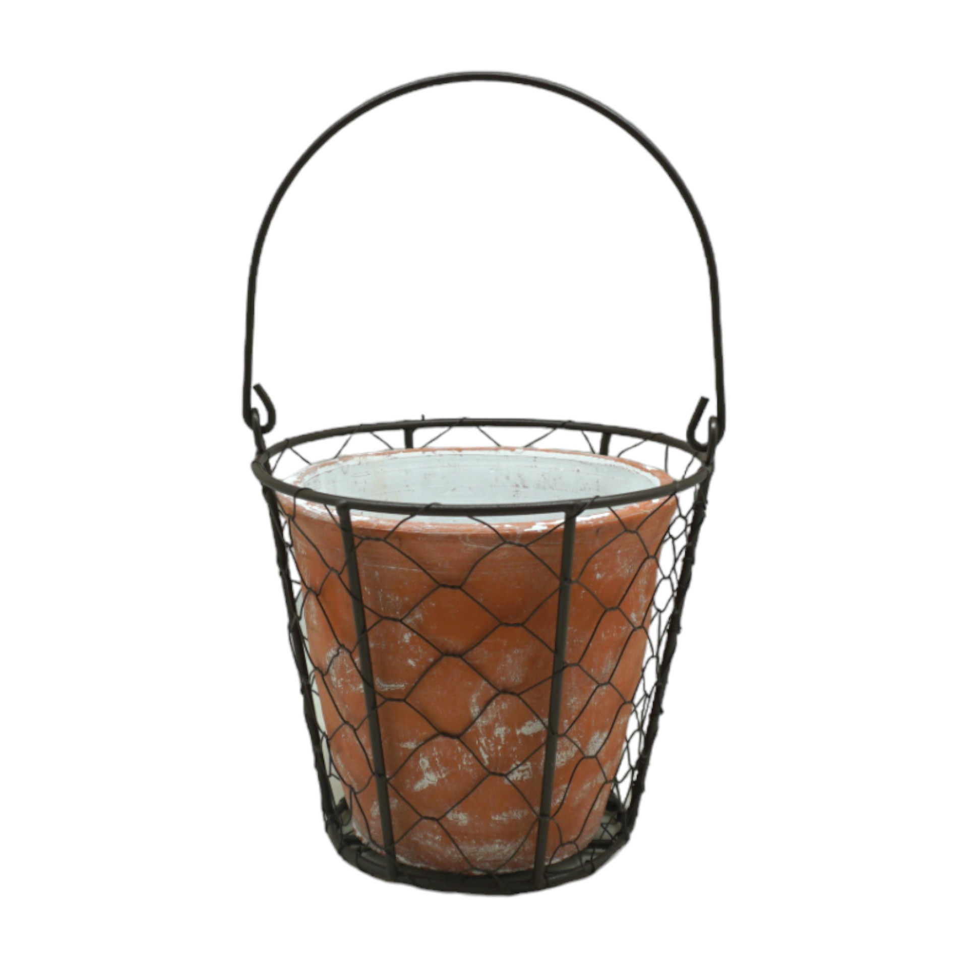 Darstellung von Draht Ton Topf terra washed gross