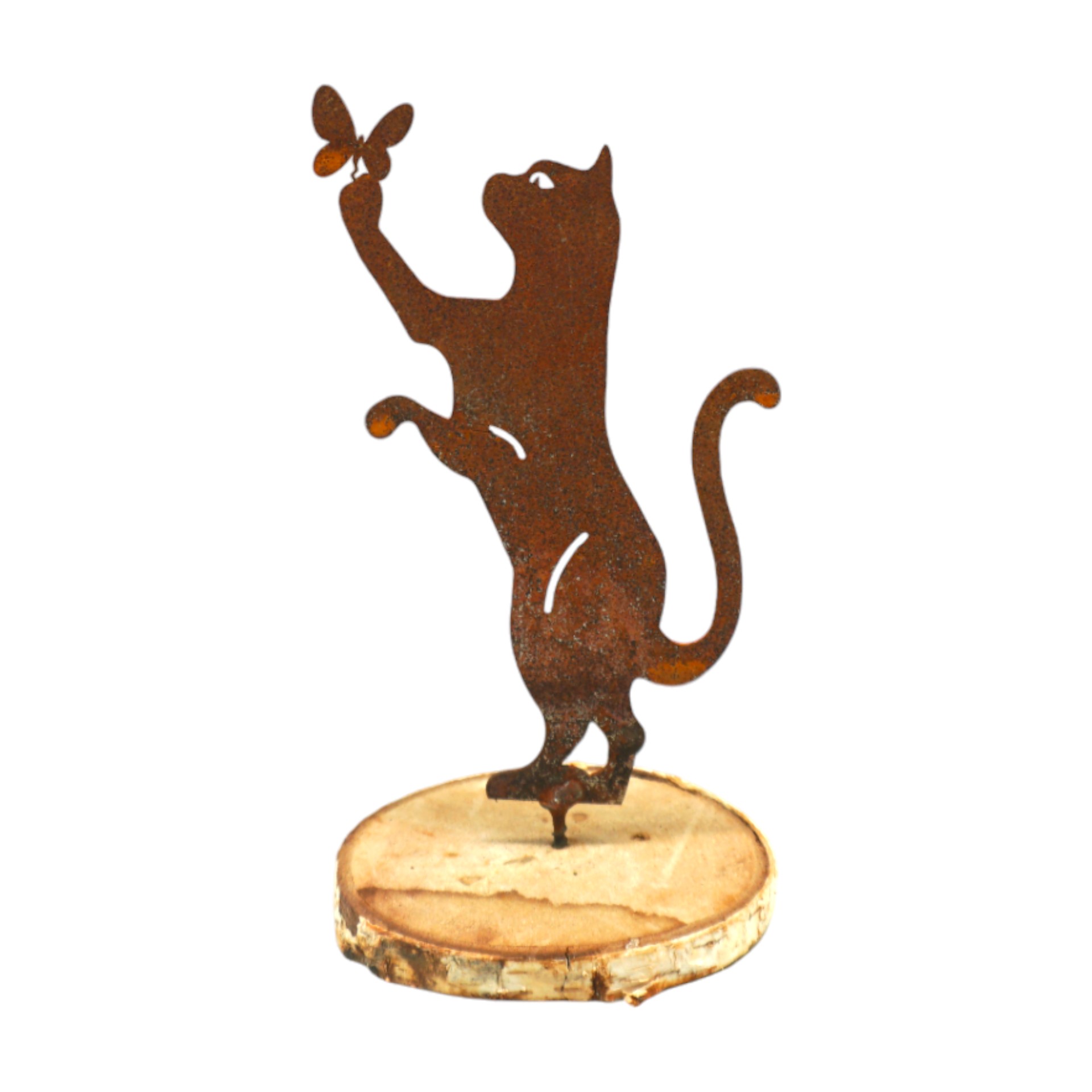 Darstellung von Katze mit Falter mit Dorn