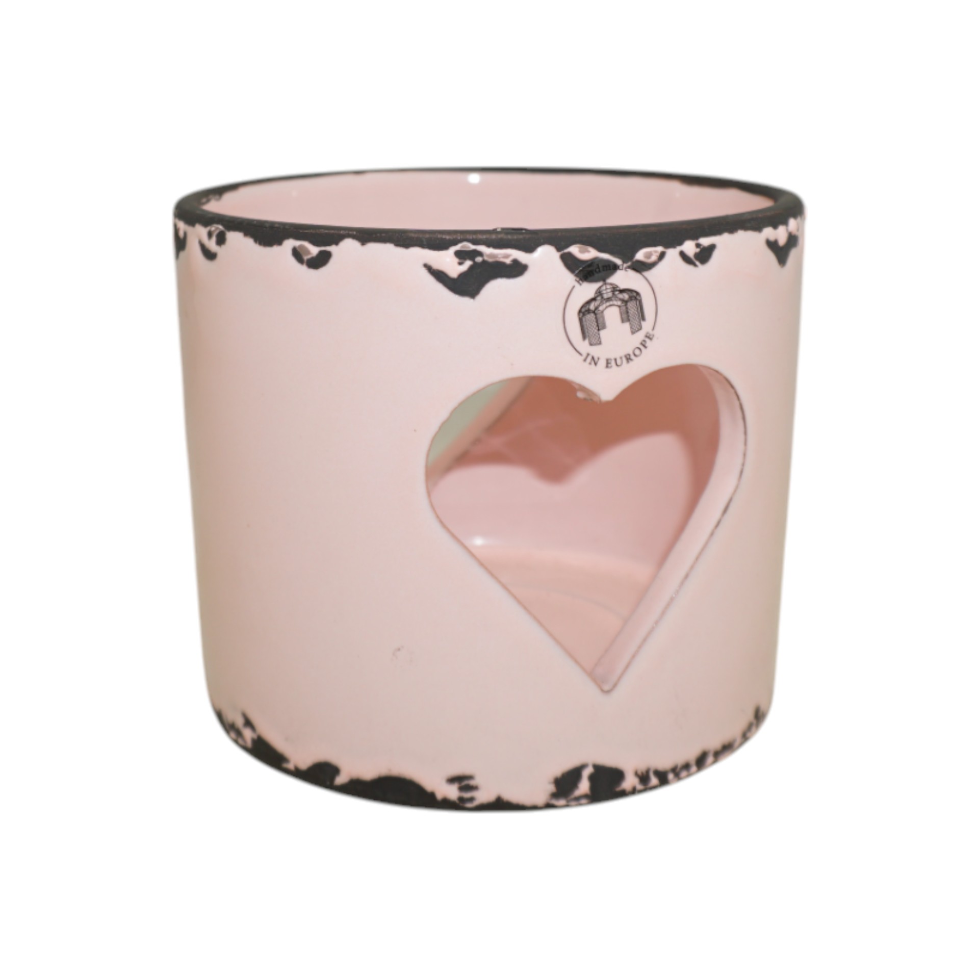 Darstellung von RP Windlicht Herz ROSA 12,5x10,5 cm