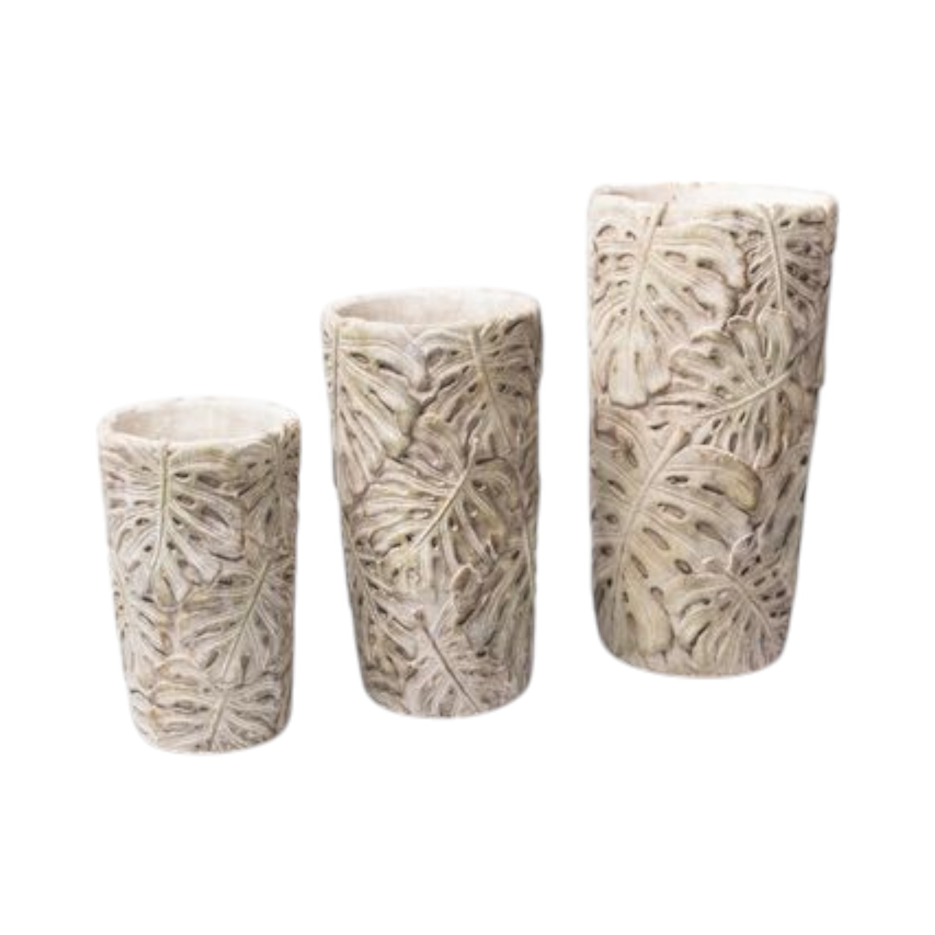 Darstellung von RP Keramikvase gross Blatt natur