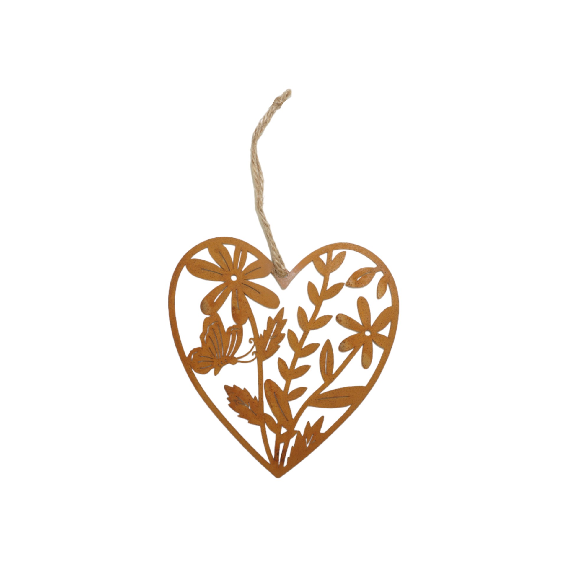 Darstellung von Herz z. Hängen Blumenmotiv gross