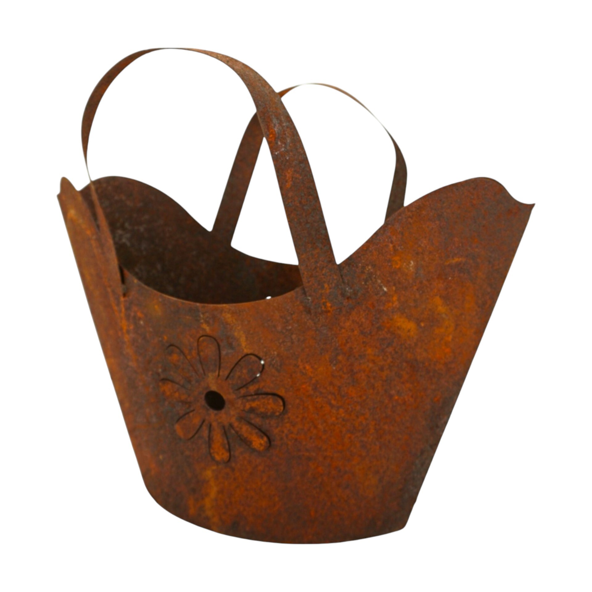 Darstellung von Handtasche rost m. Blume, h= 37 cm, 1,55 kg