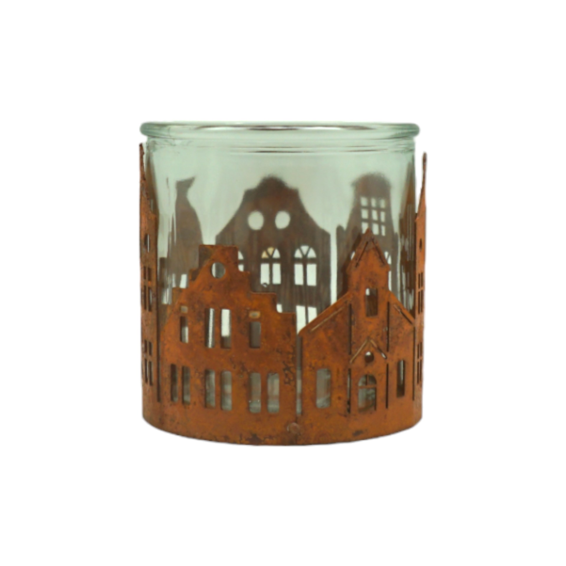 Darstellung von Rusty Hauskranz inkl. Glas mittel