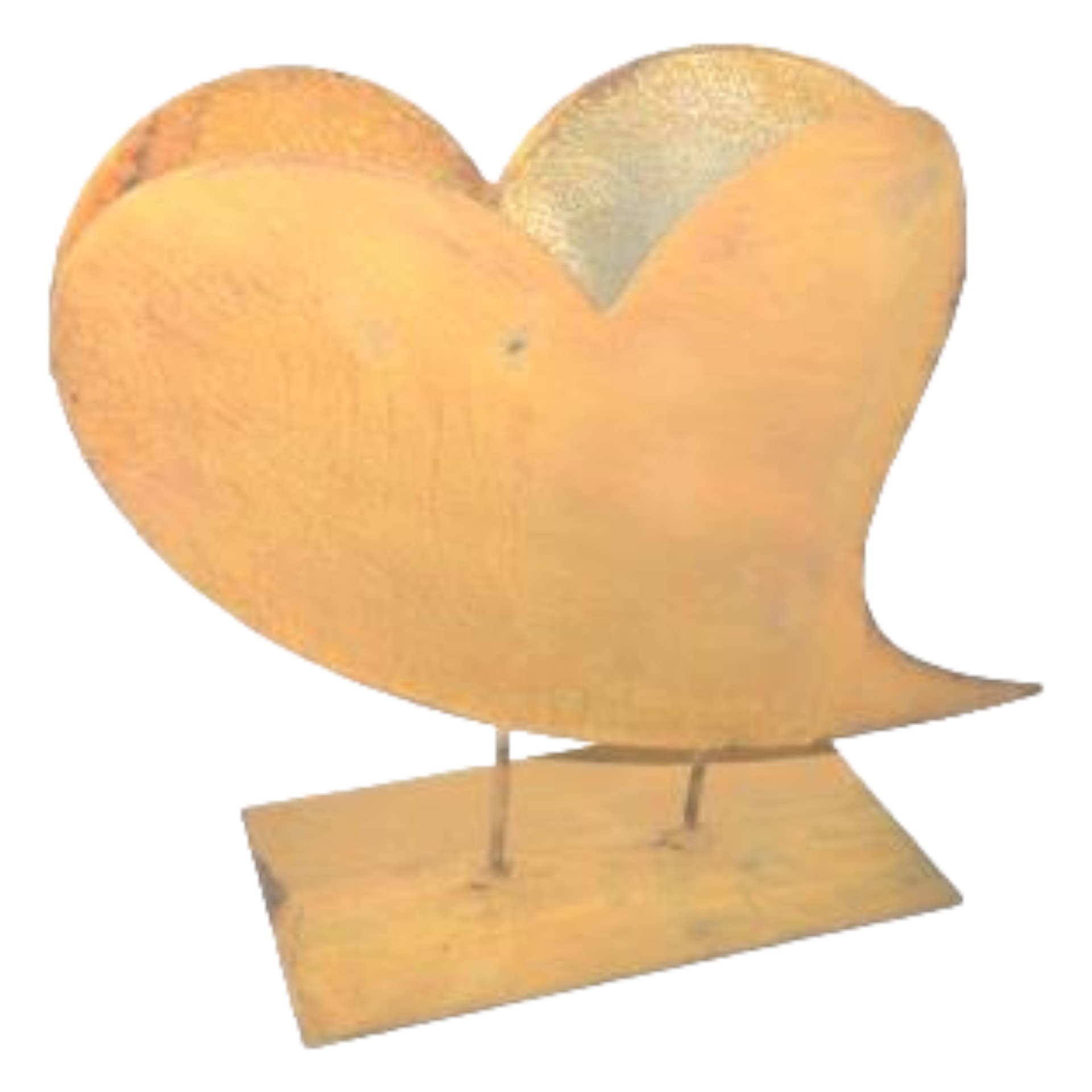 Darstellung von Pflanzherz lehnend auf Platte kl., 24/18x10x23,5 cm