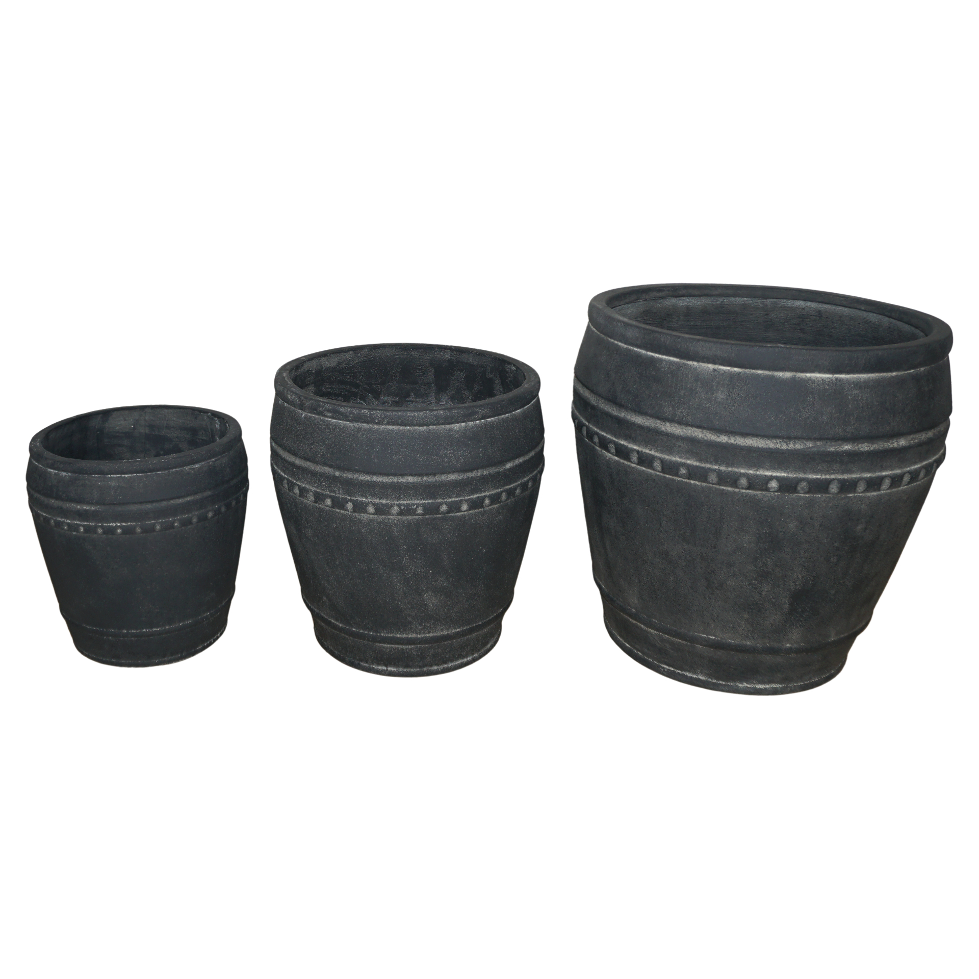 Darstellung von Zementtöpfe 3tlg. black mamba konisch