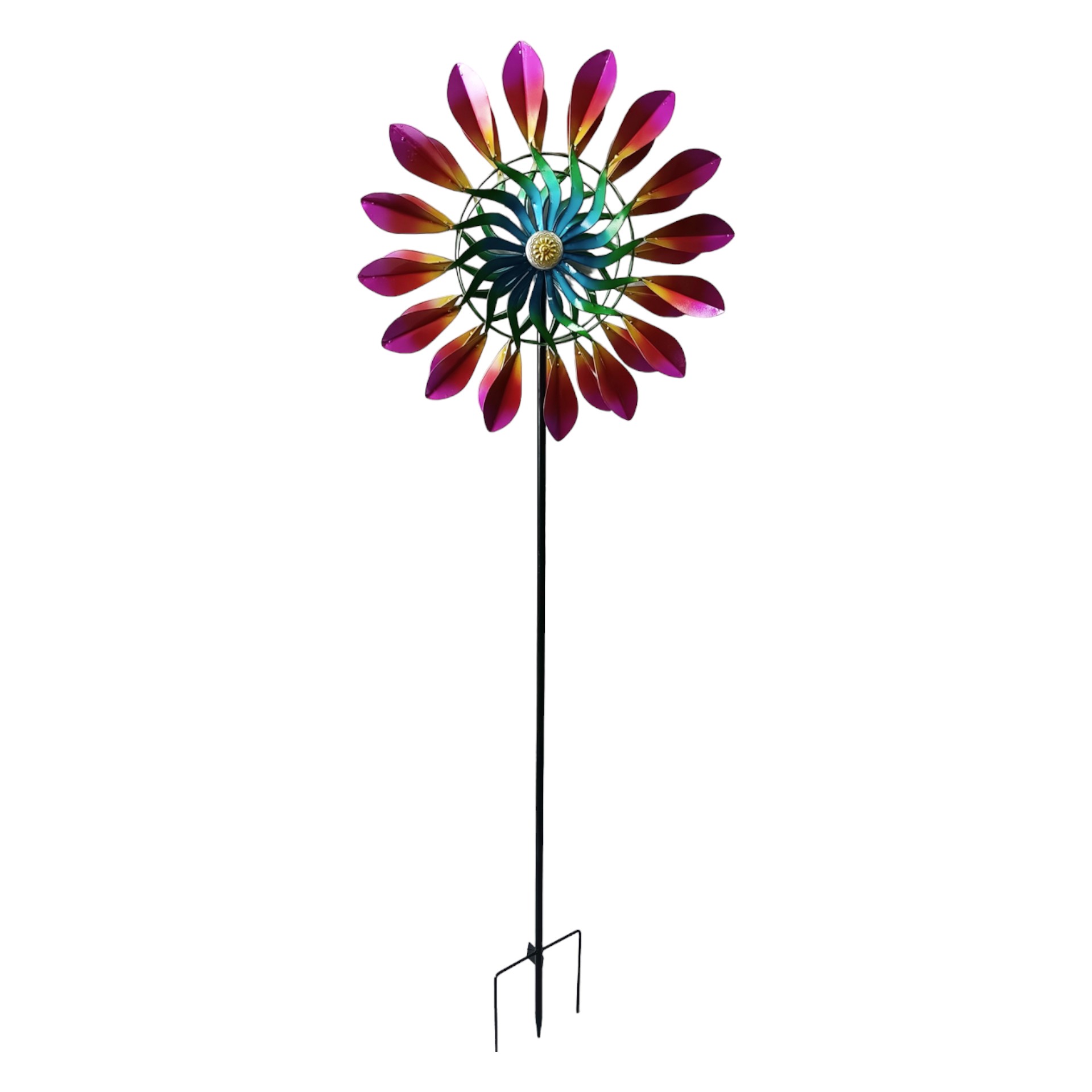 Darstellung von Farbverlauf Duopropeller m. grüner Mitte a. Stab gross