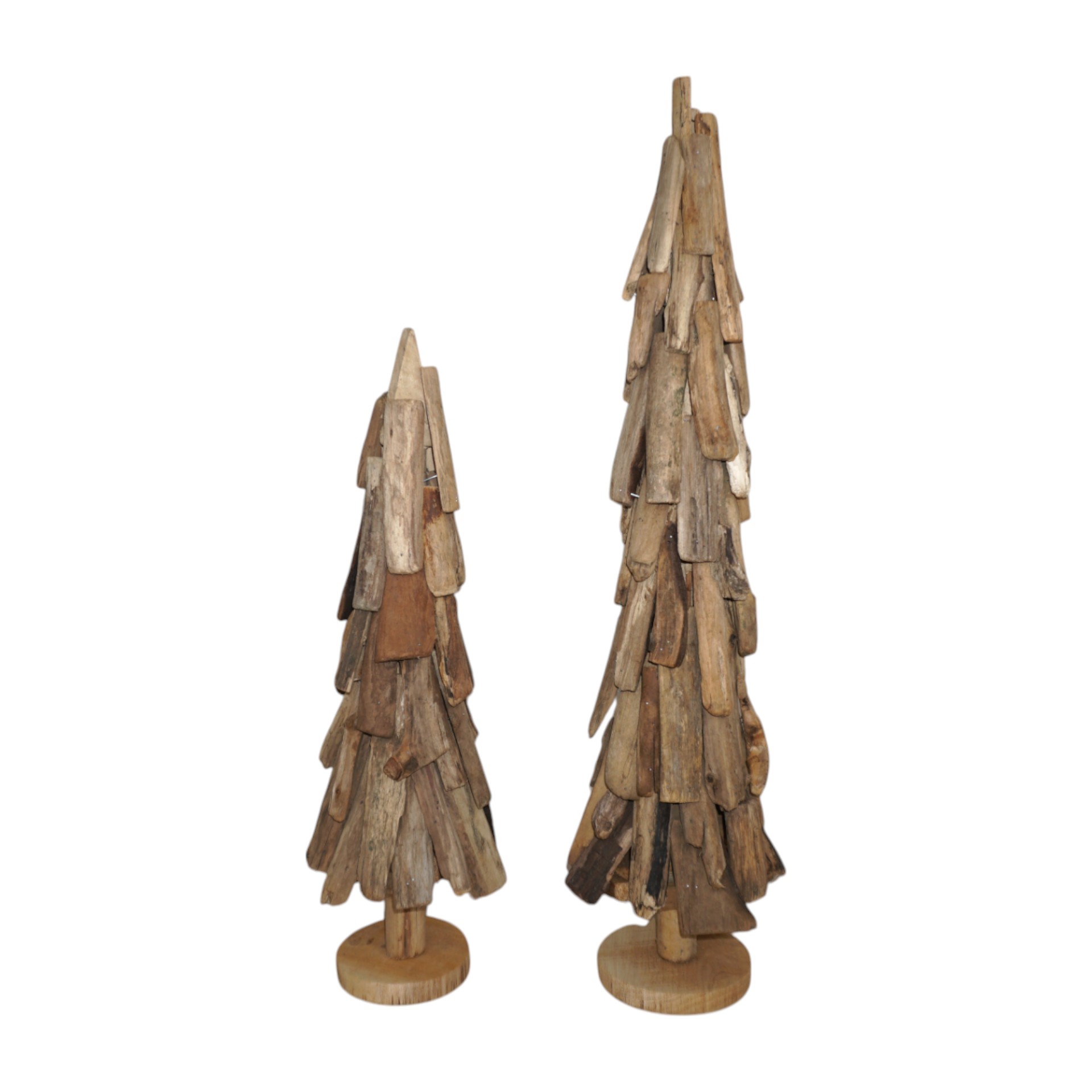 Darstellung von Holzbaum mittel geschnitzelt auf Fuss 12 cm