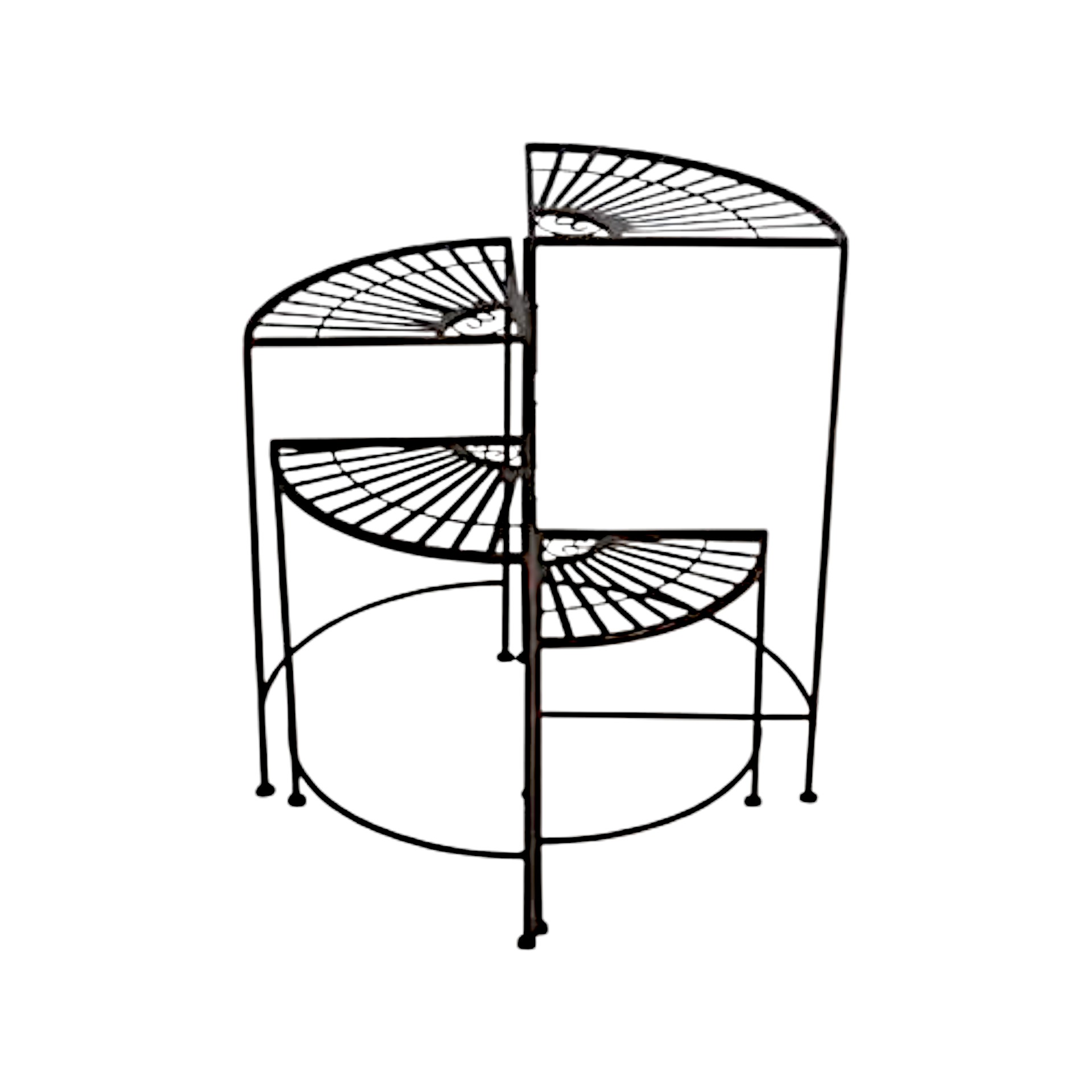 Darstellung von Treppe 4 Etagen rund