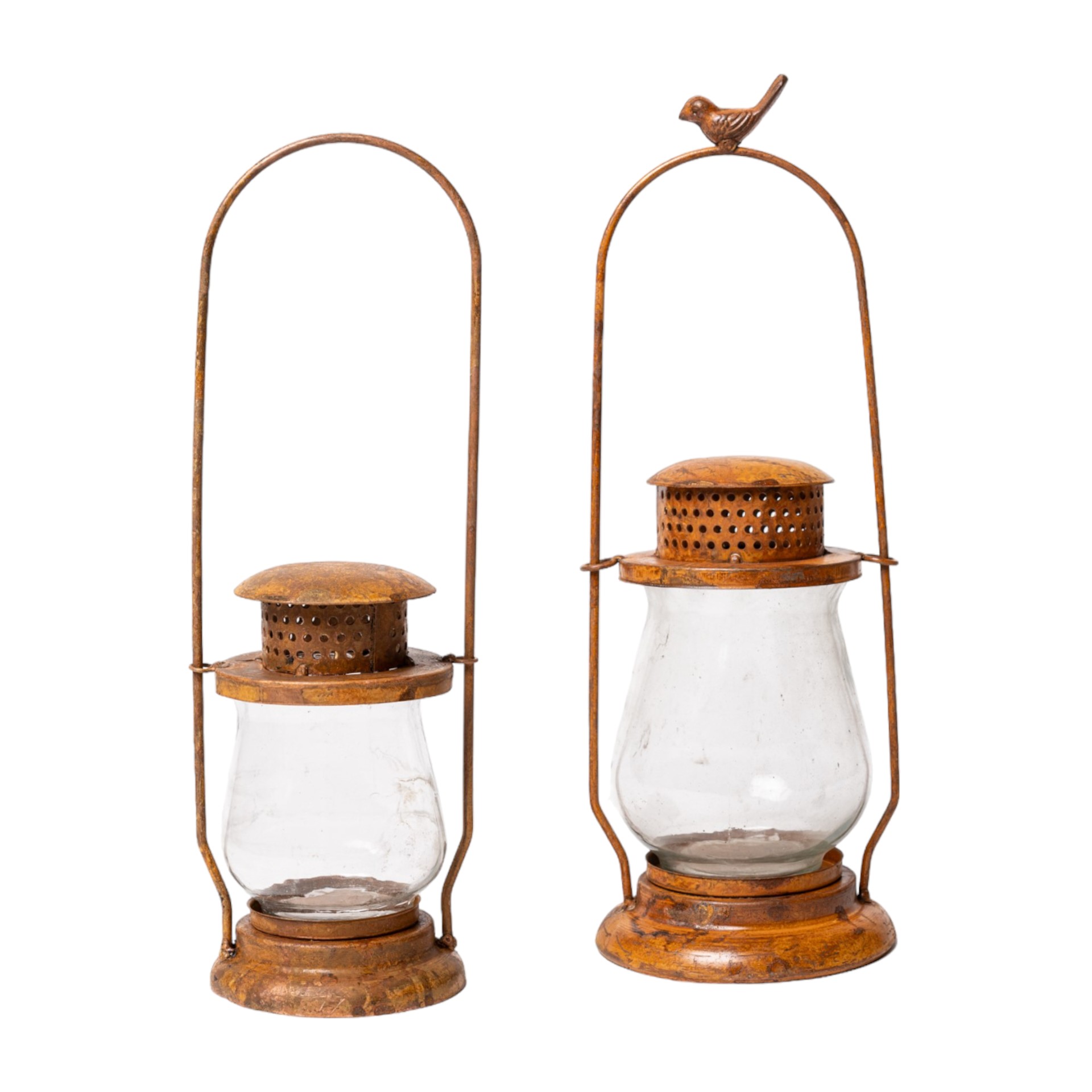 Darstellung von Laterne mittel mit Vogel klares Glas