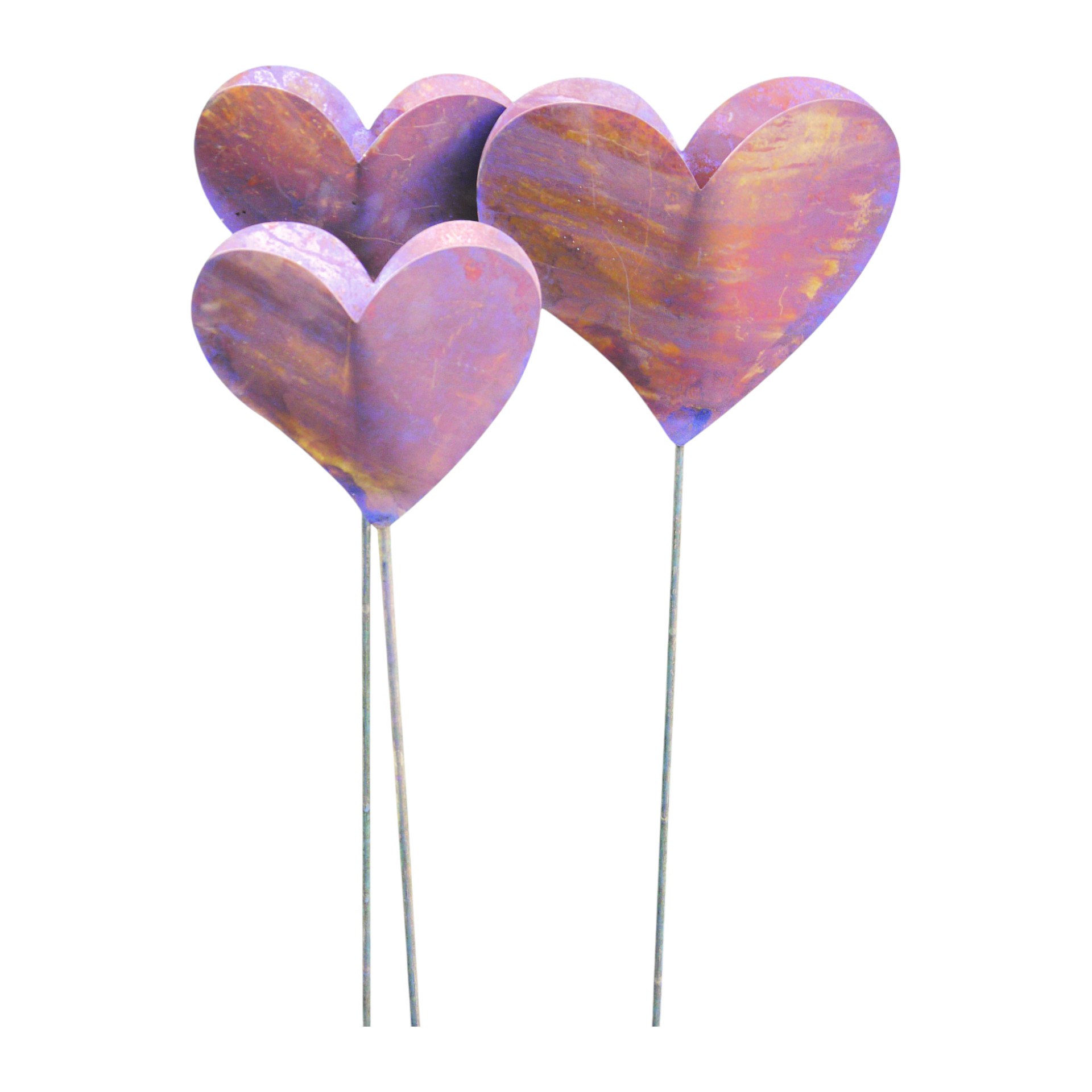 Darstellung von Herz auf Stab klein, 25x25, Stablänge: 120 cm