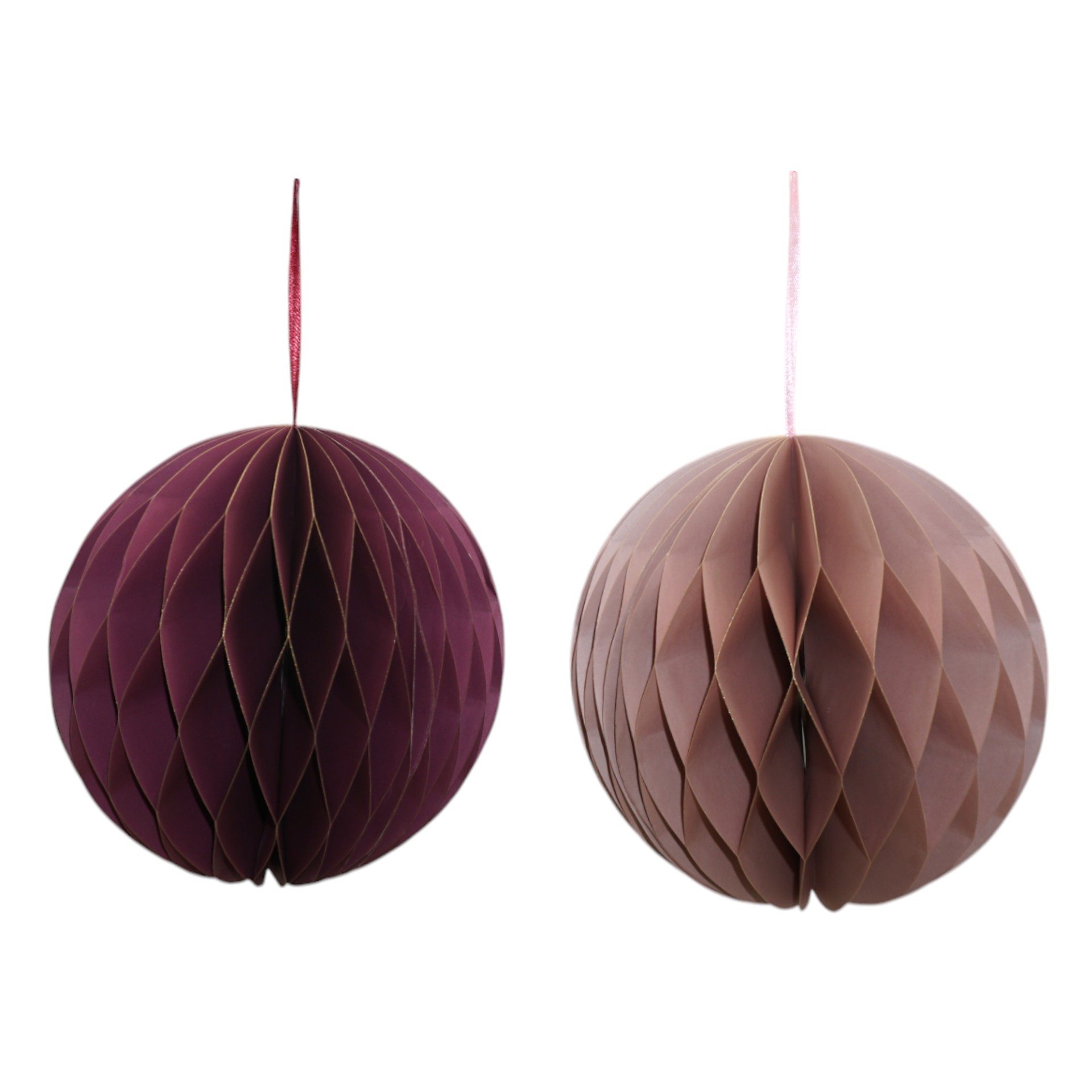 Darstellung von Papierkugel mittel purple/ pink sortiert mit Hänger