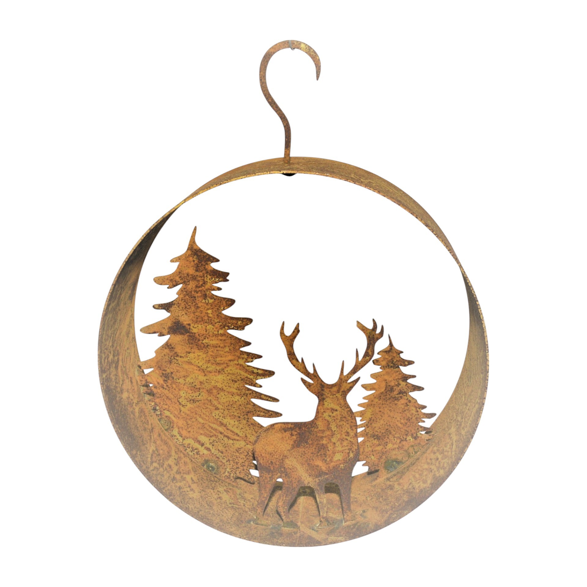 Darstellung von Ring mit Baum/Hirsch z.Hängen