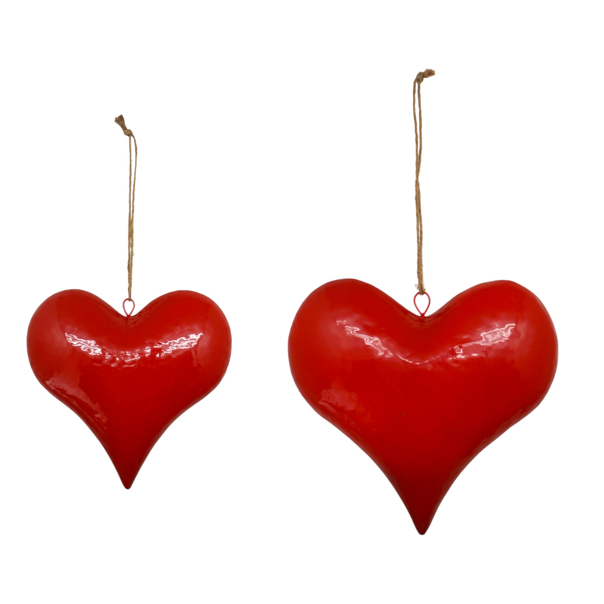 Darstellung von Rotes Herz z. Hängen spitz gross