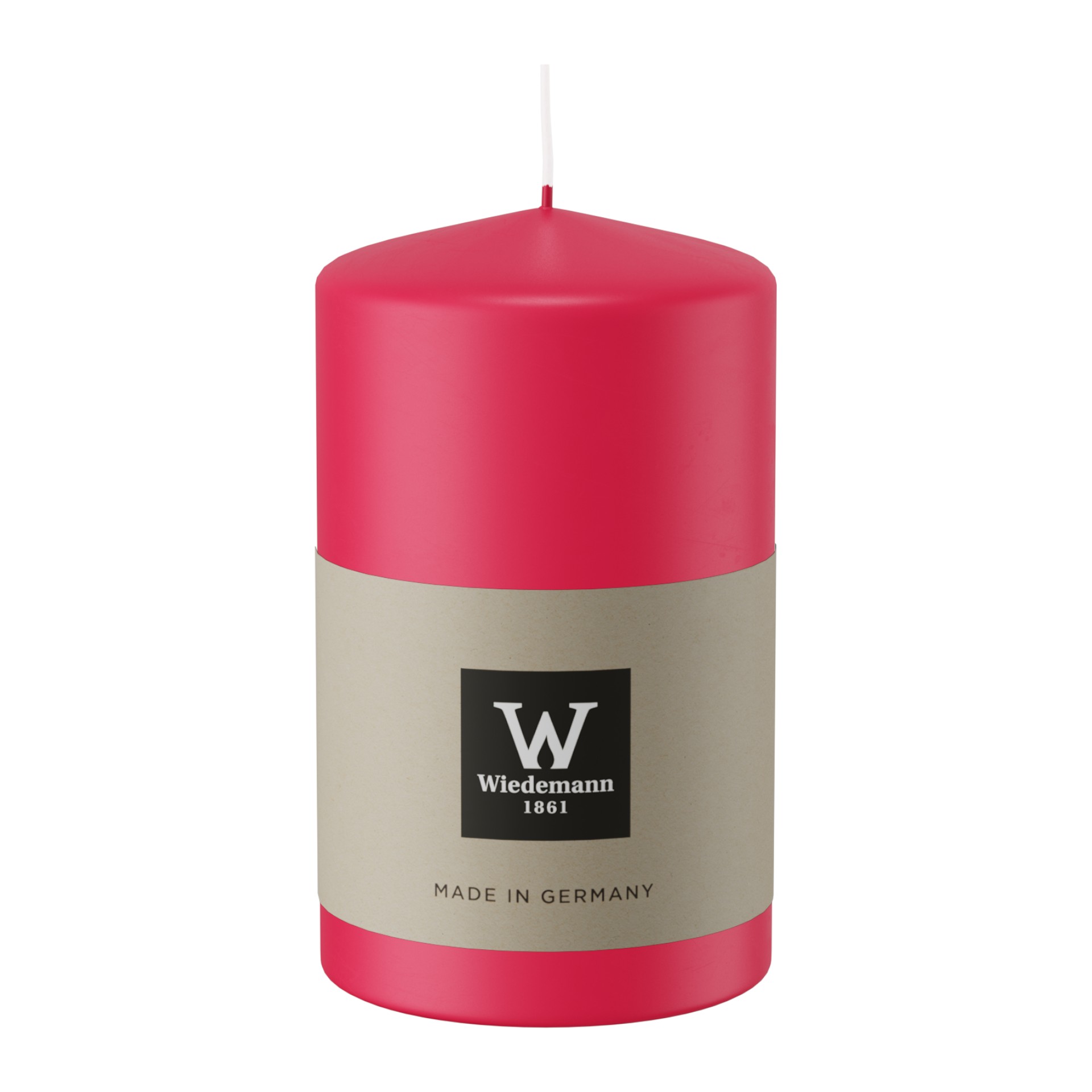 Darstellung von Stumpen Kerze 80x48 mit CELLO MAGENTA