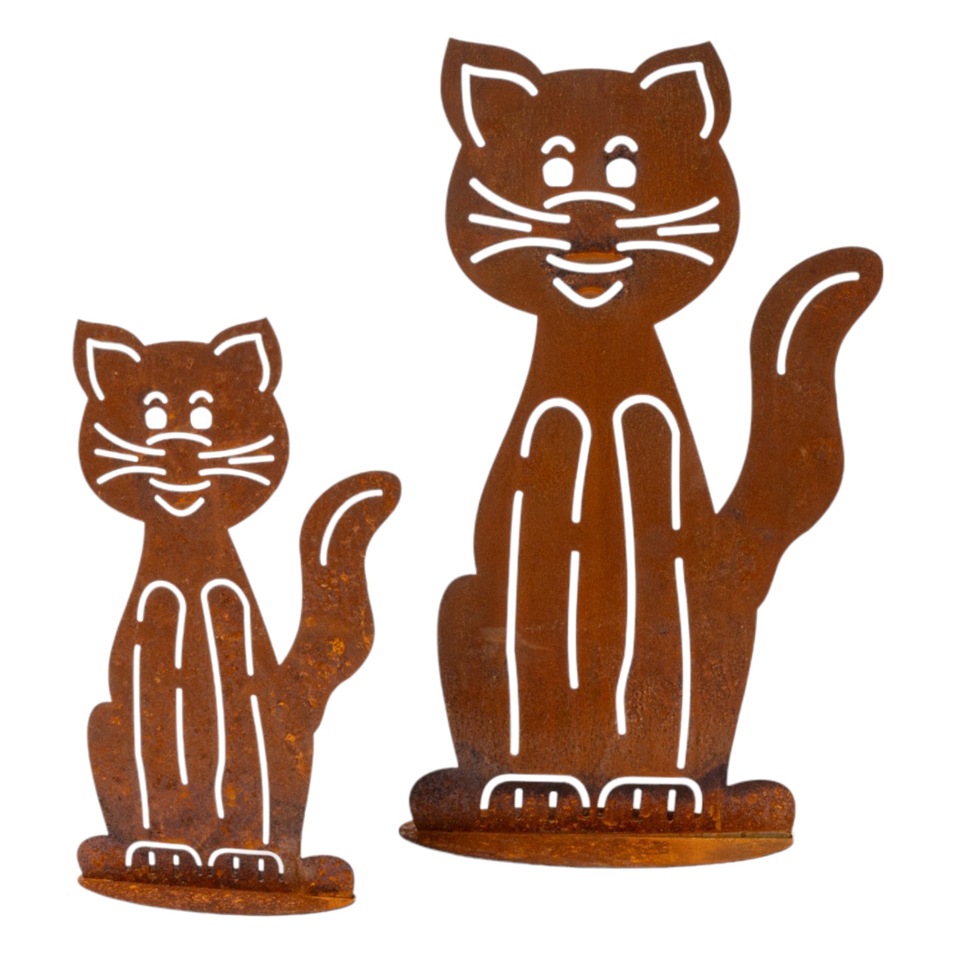 Darstellung von sitzende Katze klein auf Platte