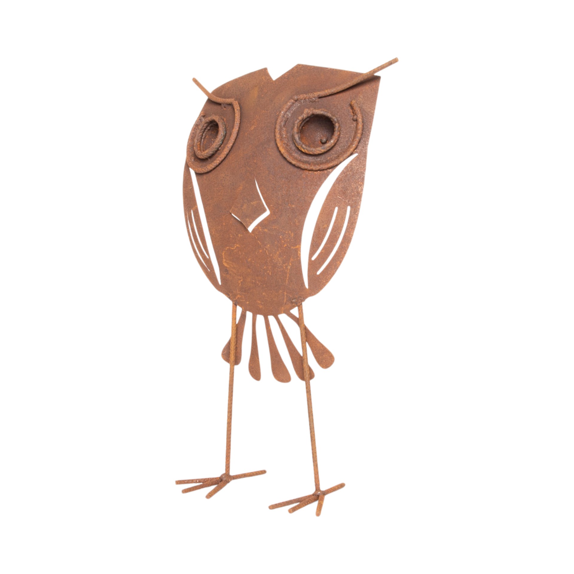 Darstellung von RP Eule stehend auf hohen Füssen