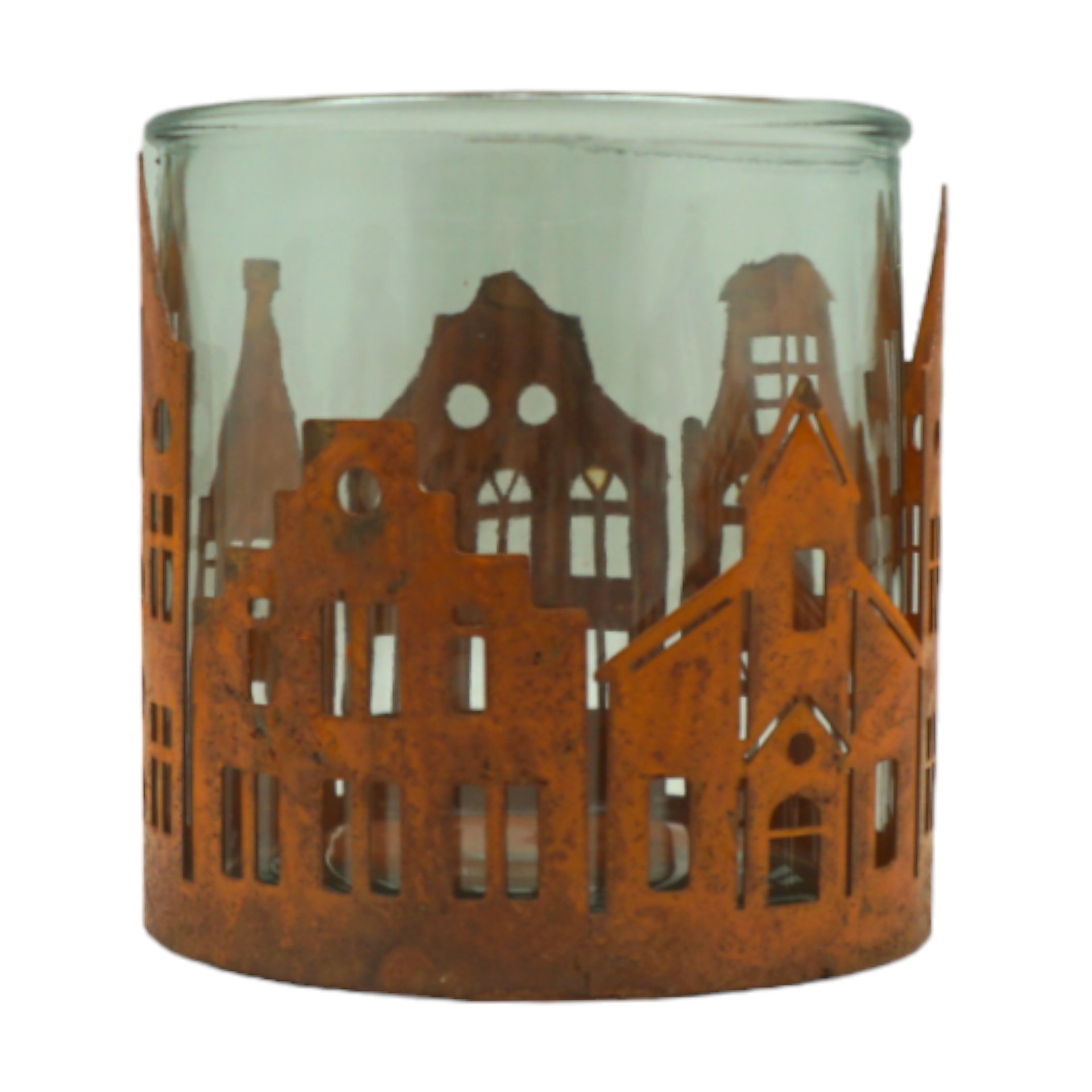 Darstellung von Rusty Hauskranz inkl. Glas gross