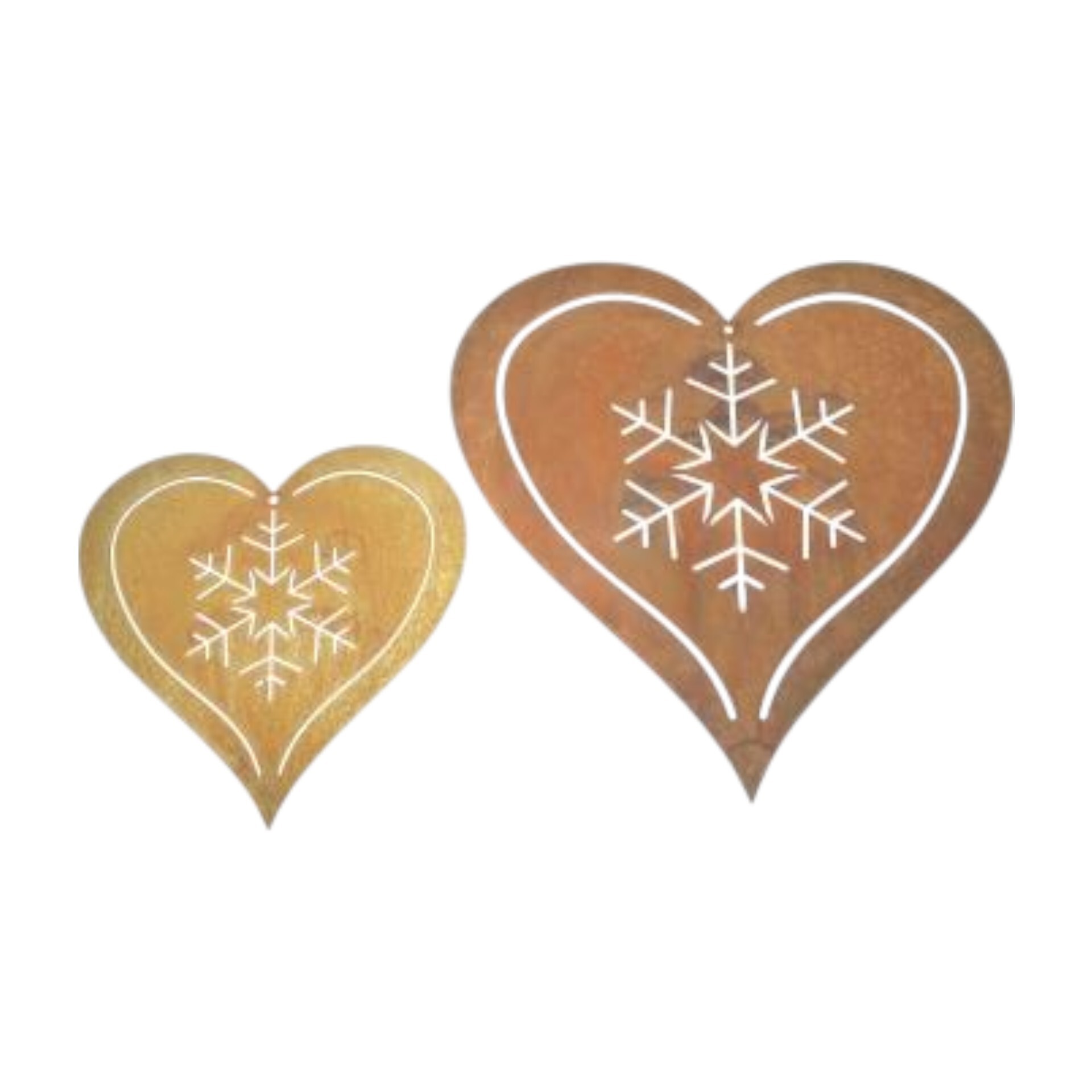 Darstellung von Herz klein m. Flocke 20,6x20 cm