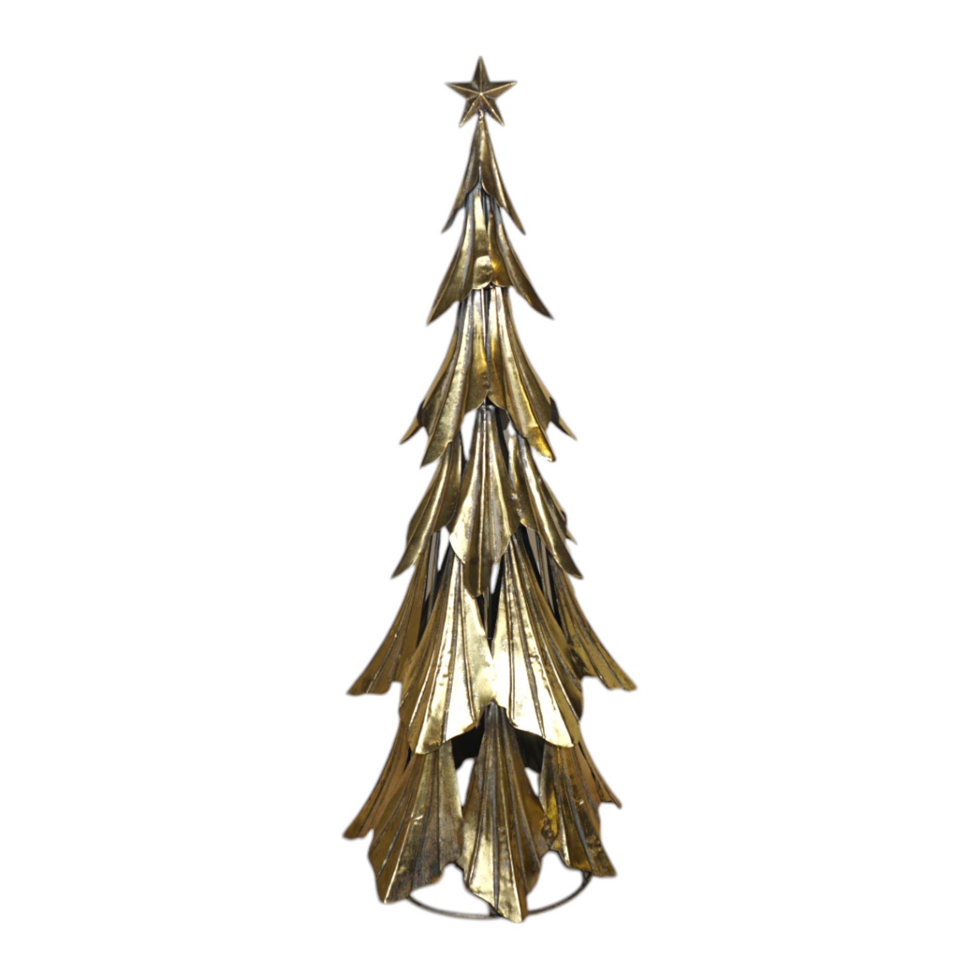 Darstellung von Weihnachtsbaum gold gross mit Stern