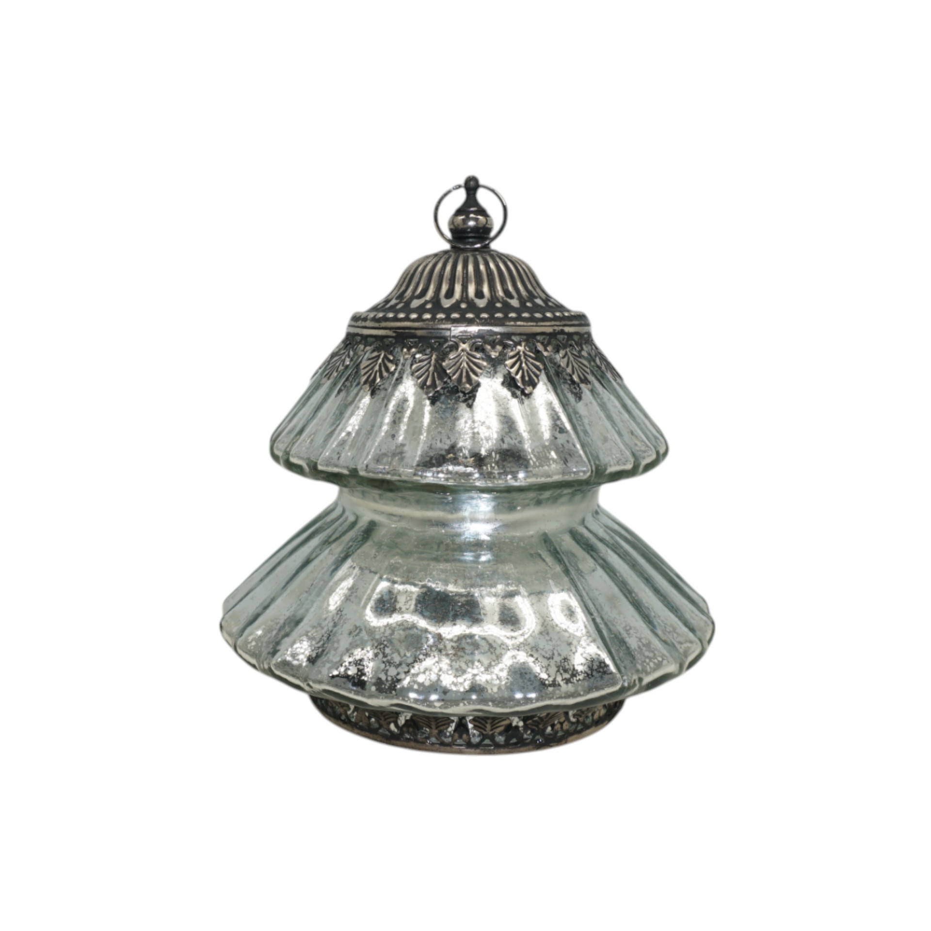 Darstellung von Weihnachtsbaum antiksilber bauchig