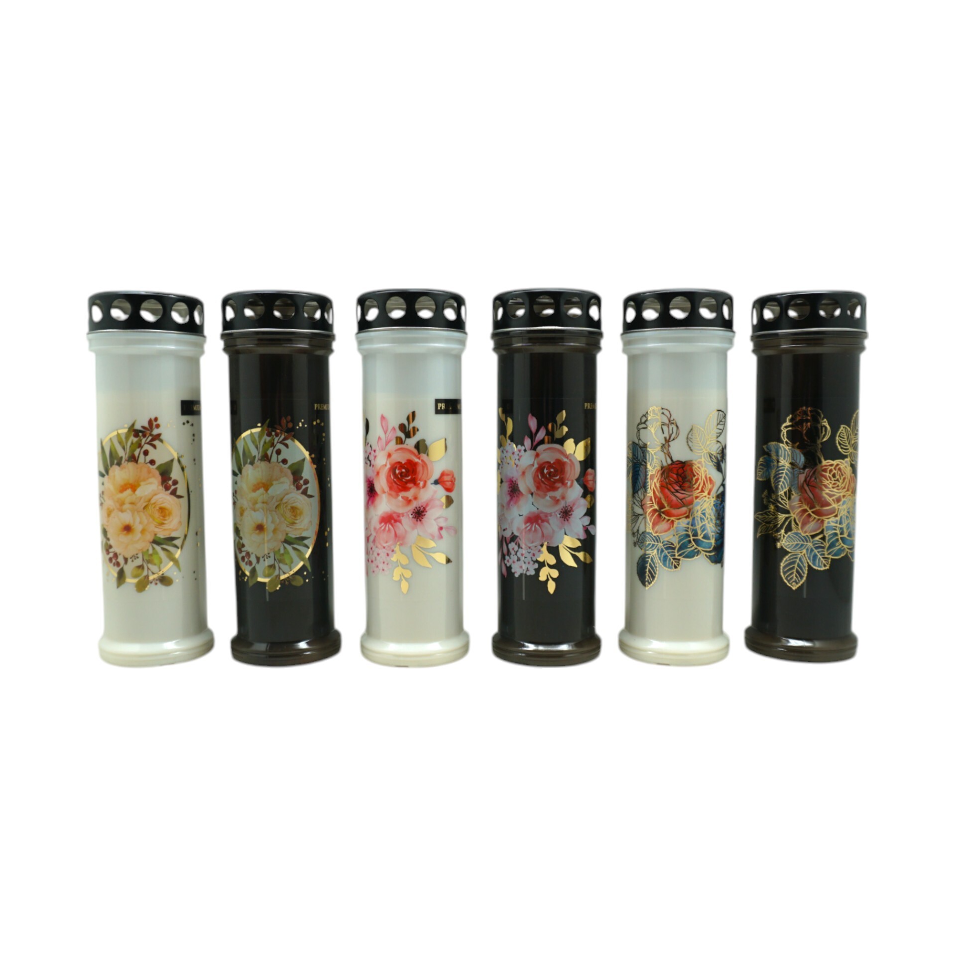 Darstellung von Grablicht 5 Tage schwarz/ weiss