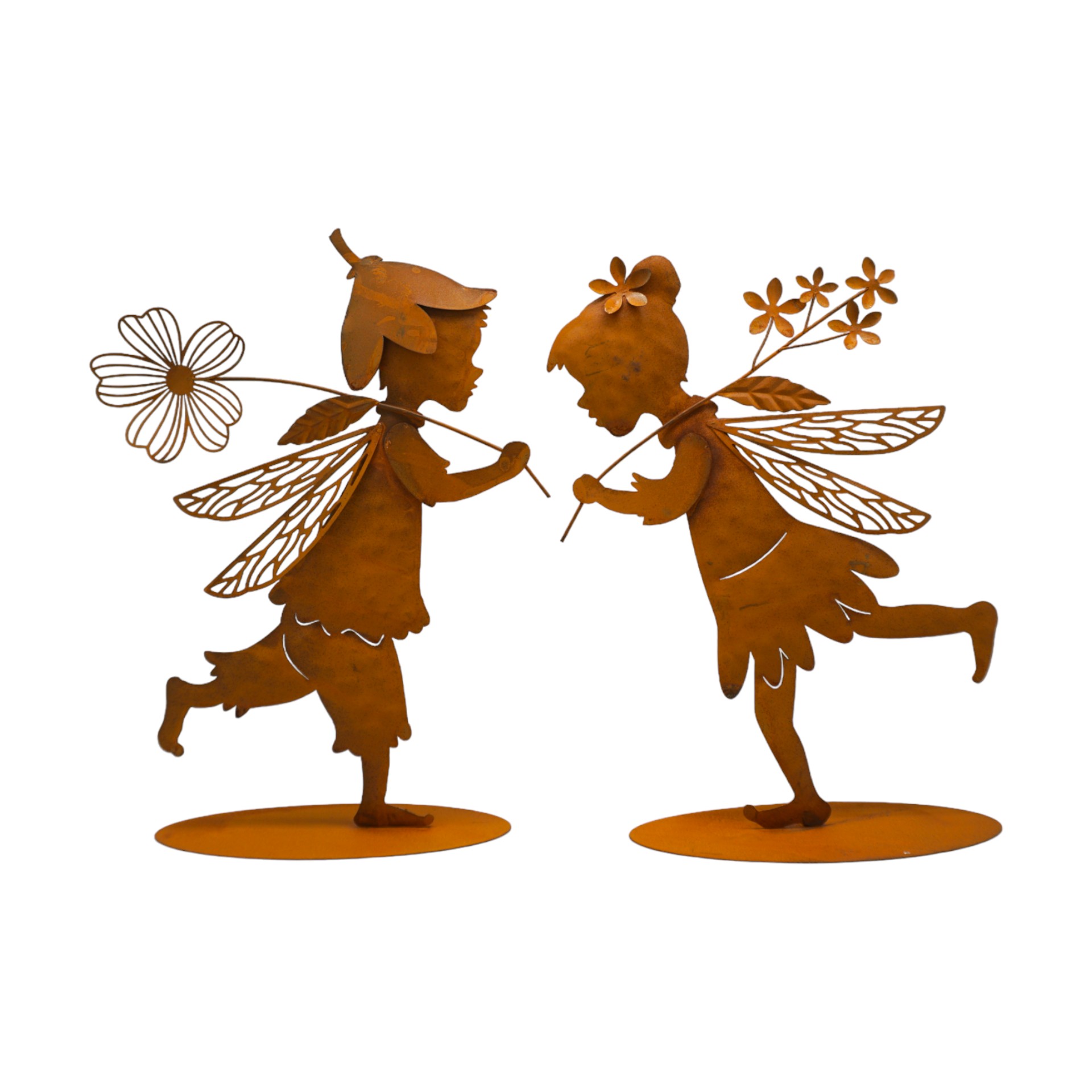 Darstellung von Elfe a. Platte m. Blume sortiert gross