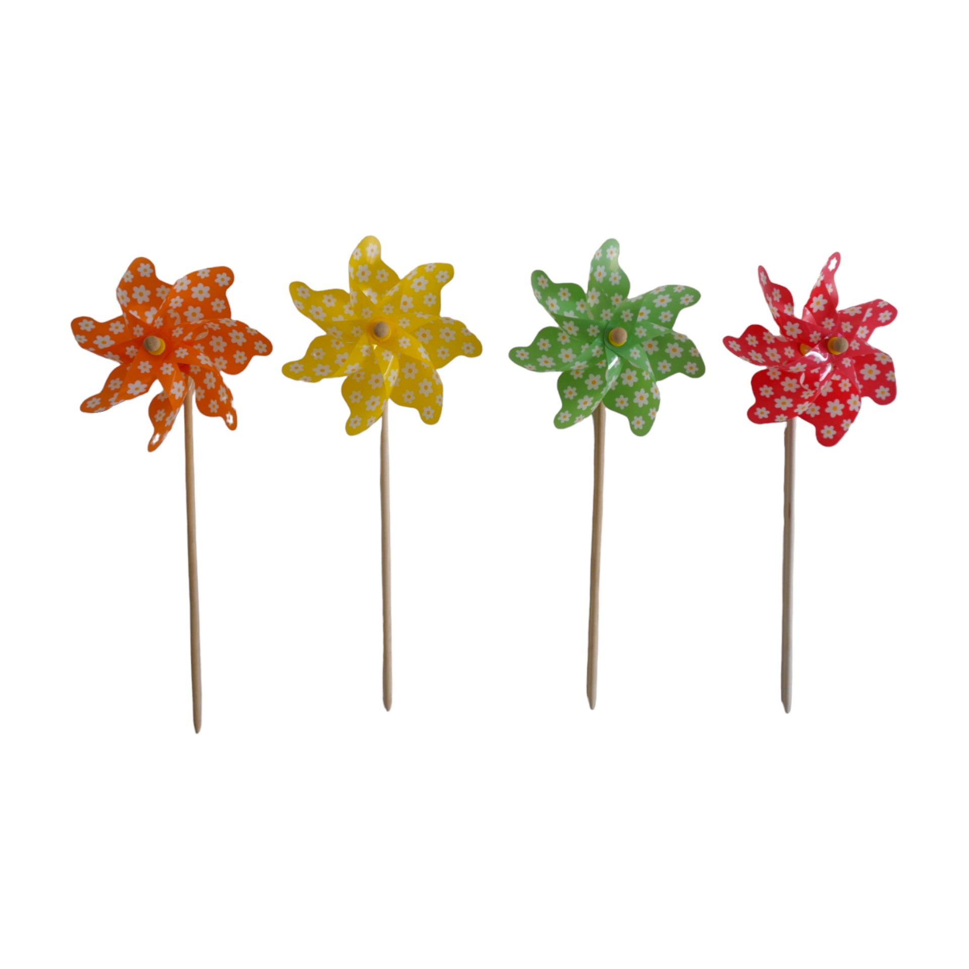 Darstellung von Mehrfarbiger Blumen Propeller a. Stab, 4-fach sort. gross