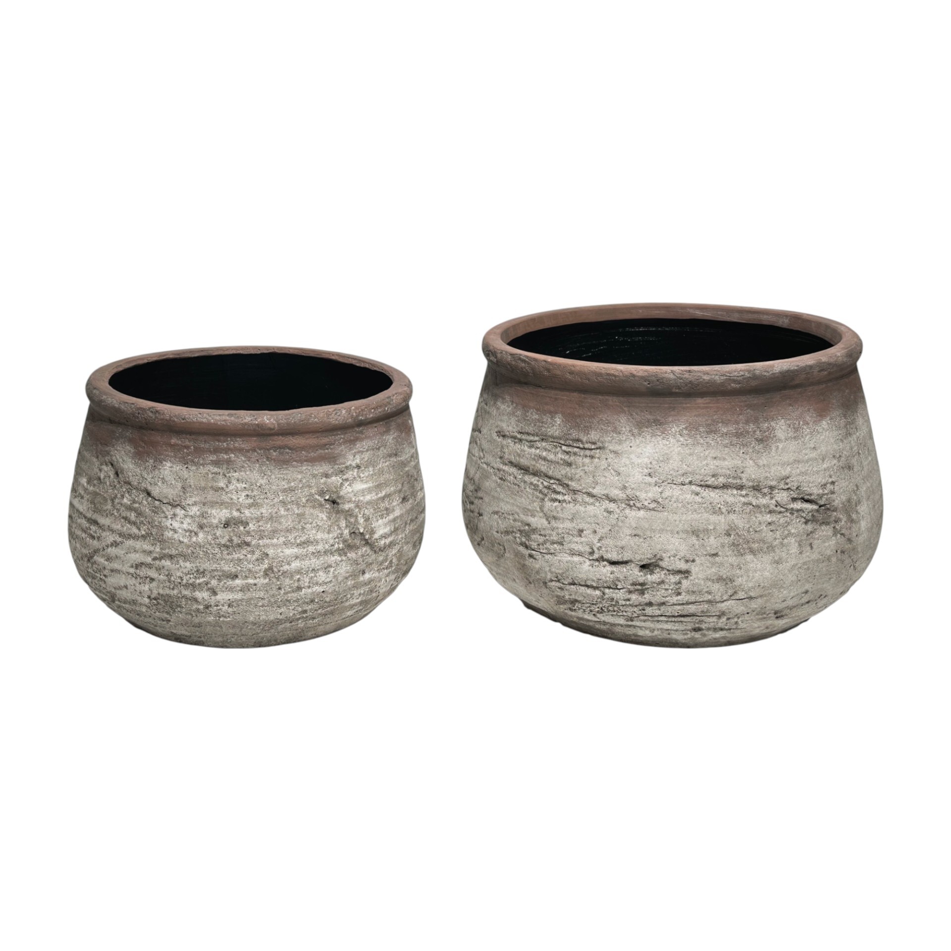 Darstellung von Zementtöpfe 2tlg. brown mamba nieder