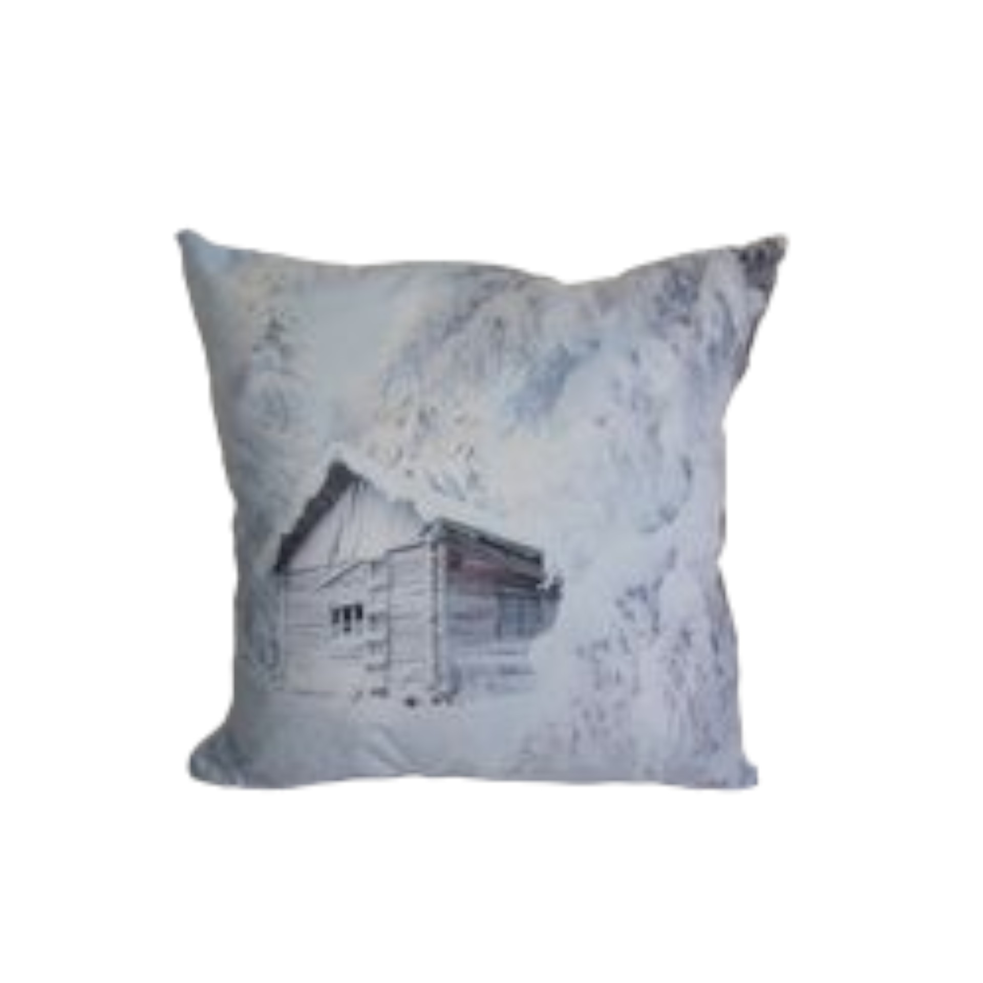 Darstellung von Polster Hütte in Winterlandschaft