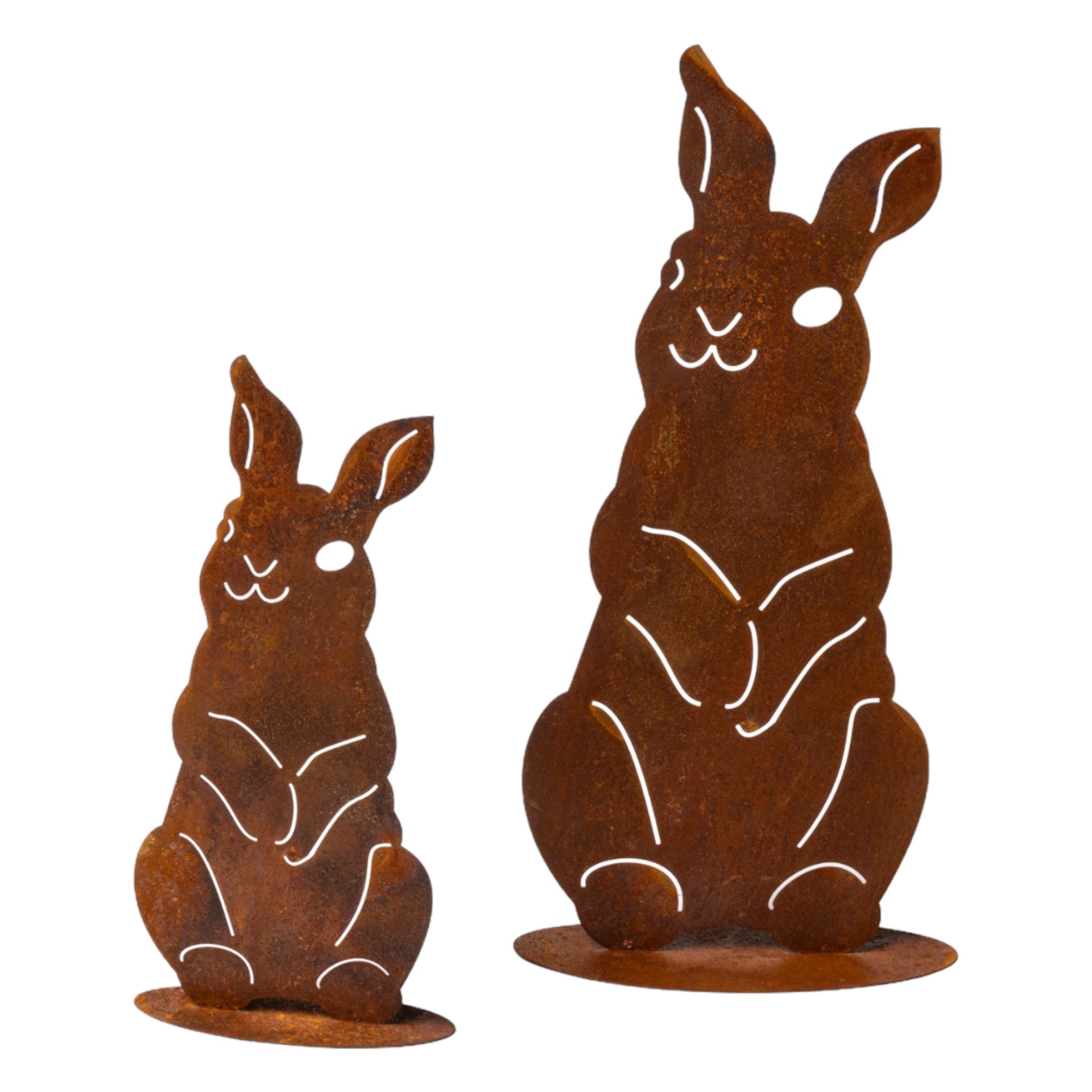 Darstellung von sitzender Hase gross, 22x45 cm