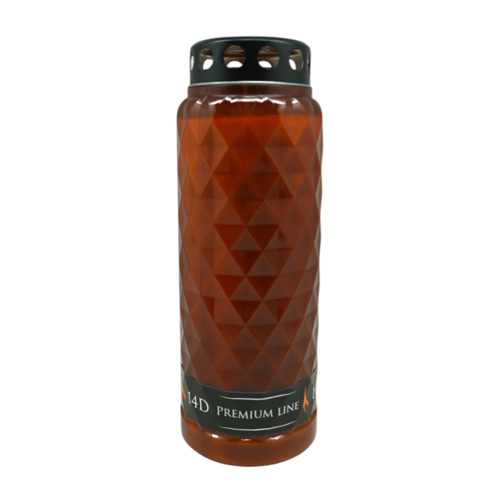 Darstellung von Grablicht Kristall BRAUN 14 Tage