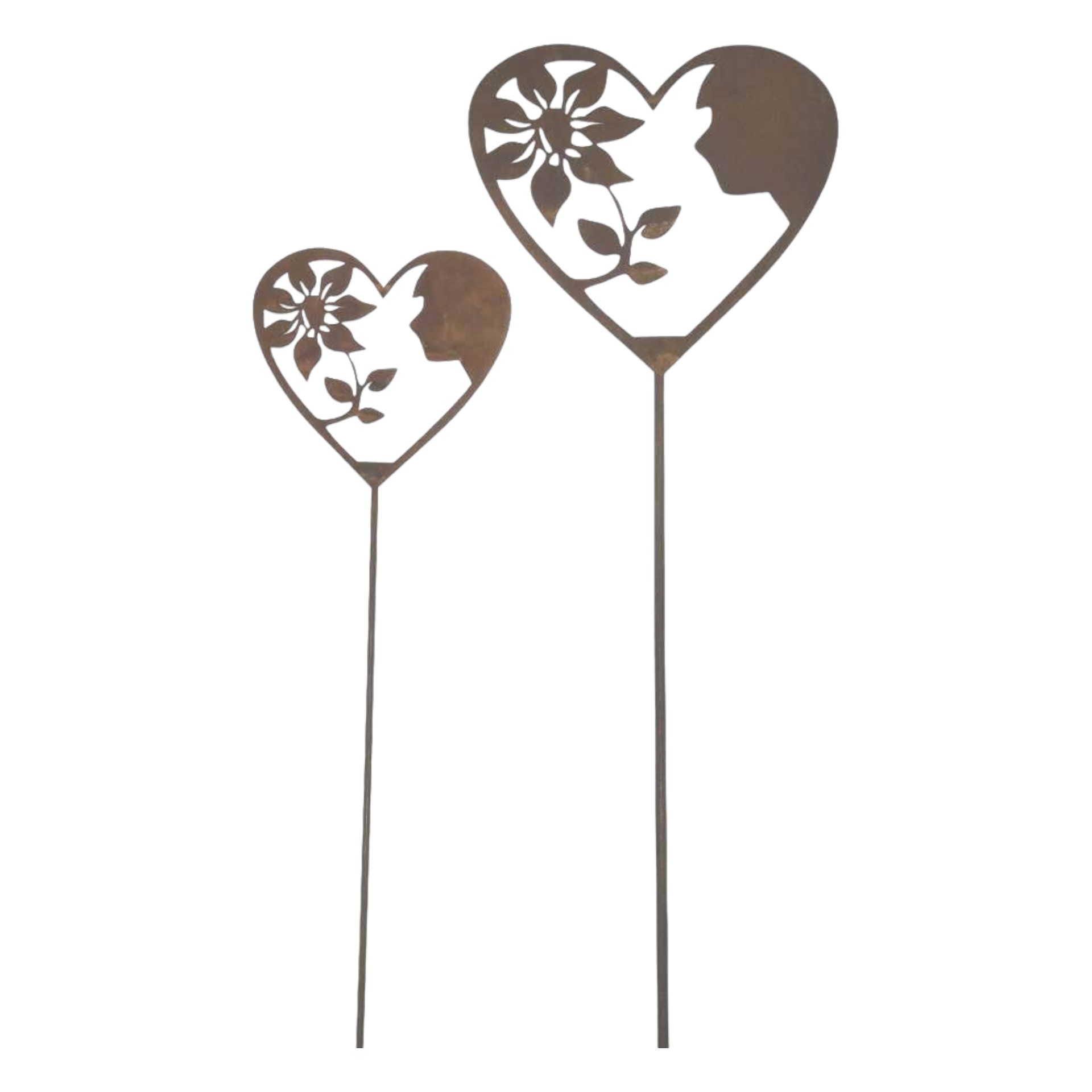 Darstellung von RP Herz auf Stab gross Blume