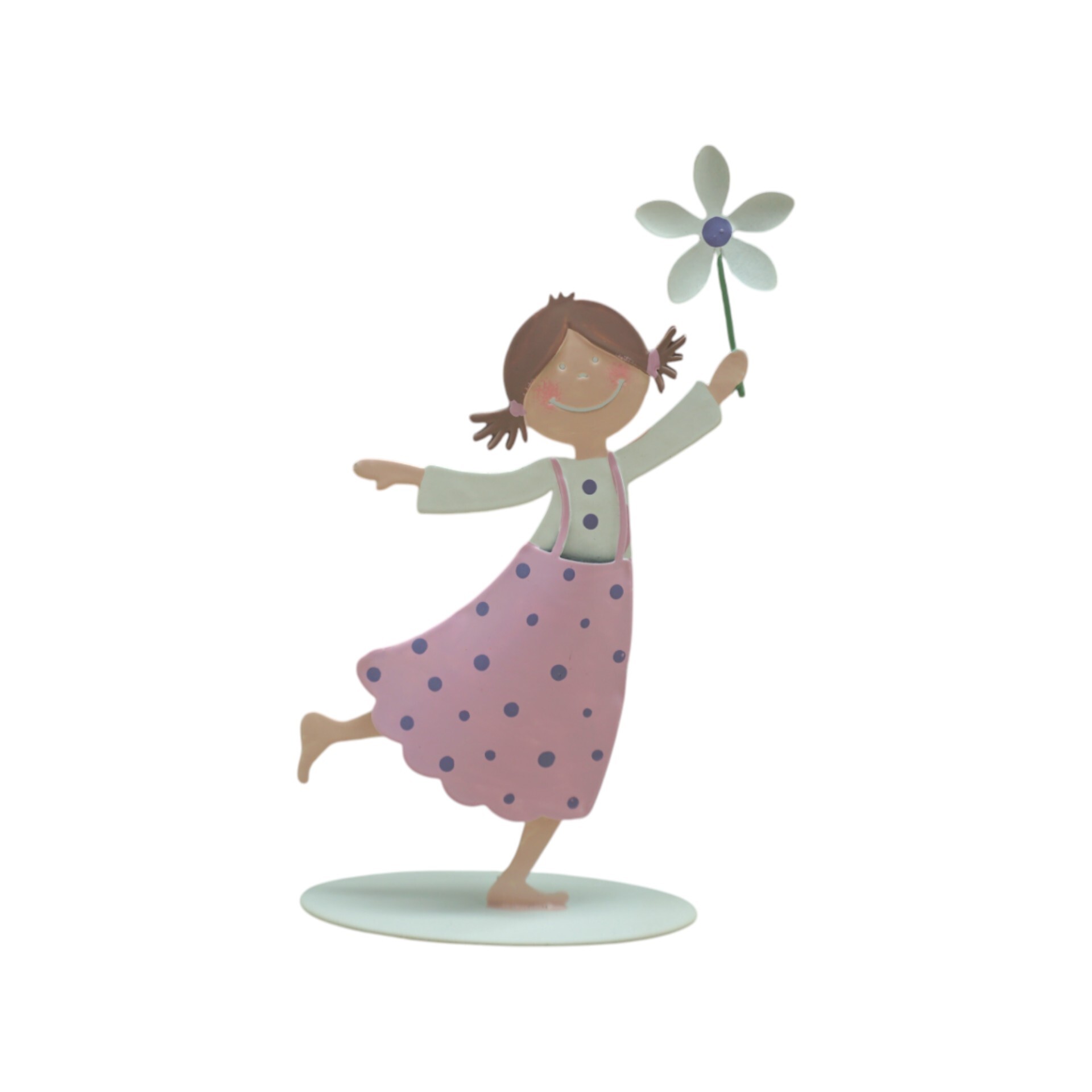 Darstellung von Pünktchentanz a. Platte, LILA Margerite klein