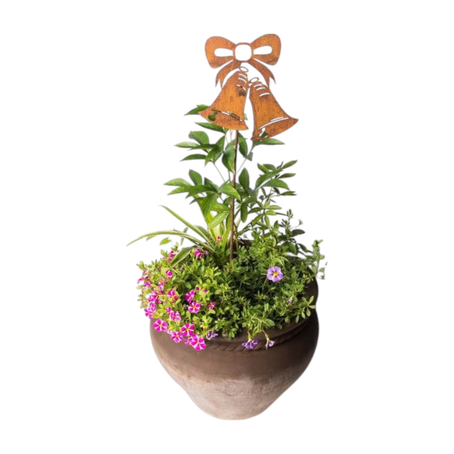 Darstellung von Glockenpaar mit Masche  auf Stab, 18x20/ 70 cm