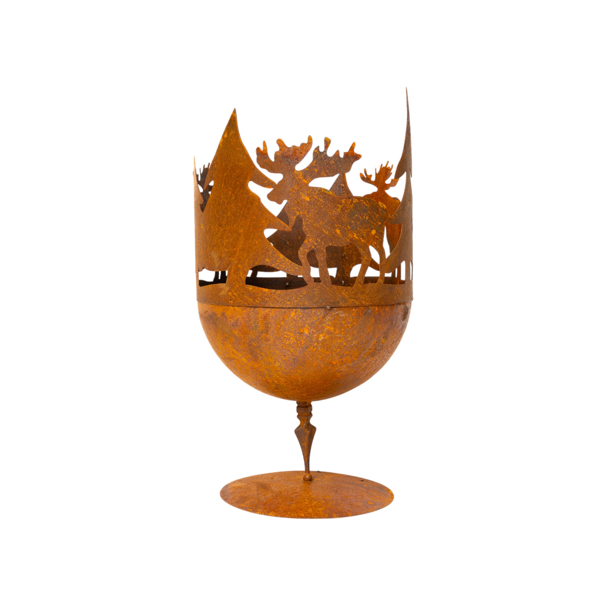 Darstellung von Pokal gross auf Fuss Elch/ Baum