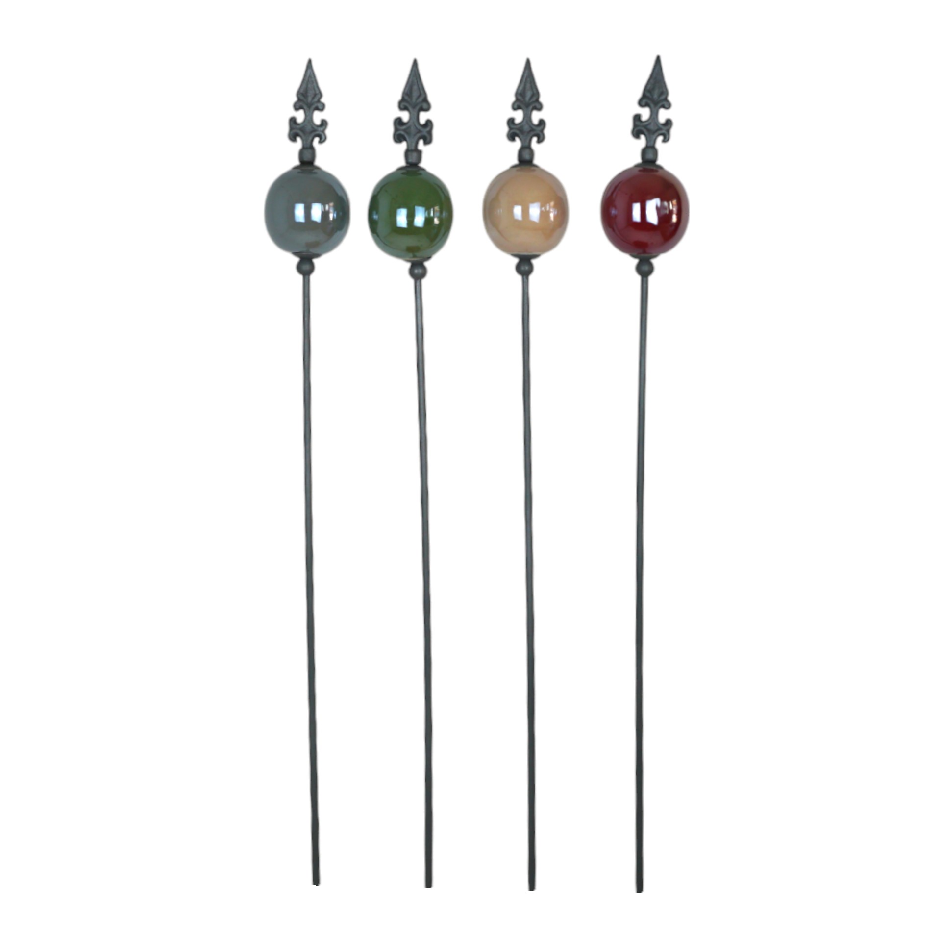 Darstellung von Rankhilfe Keramikkugel m. großer Lilie sortiert