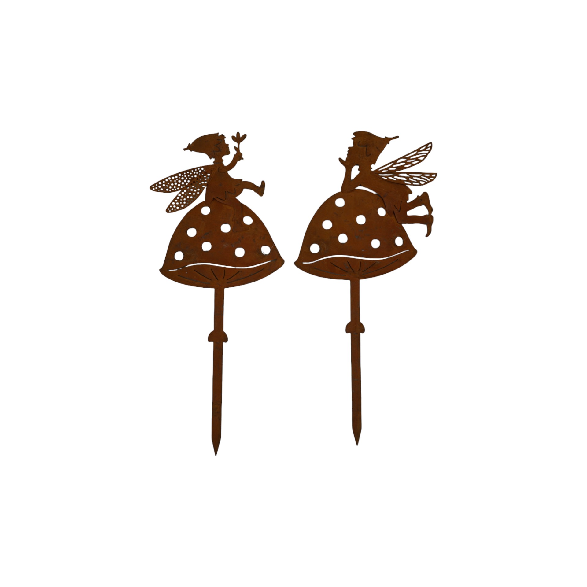 Darstellung von Elfen Pin sortiert Blume haltend/Kopf abstützen