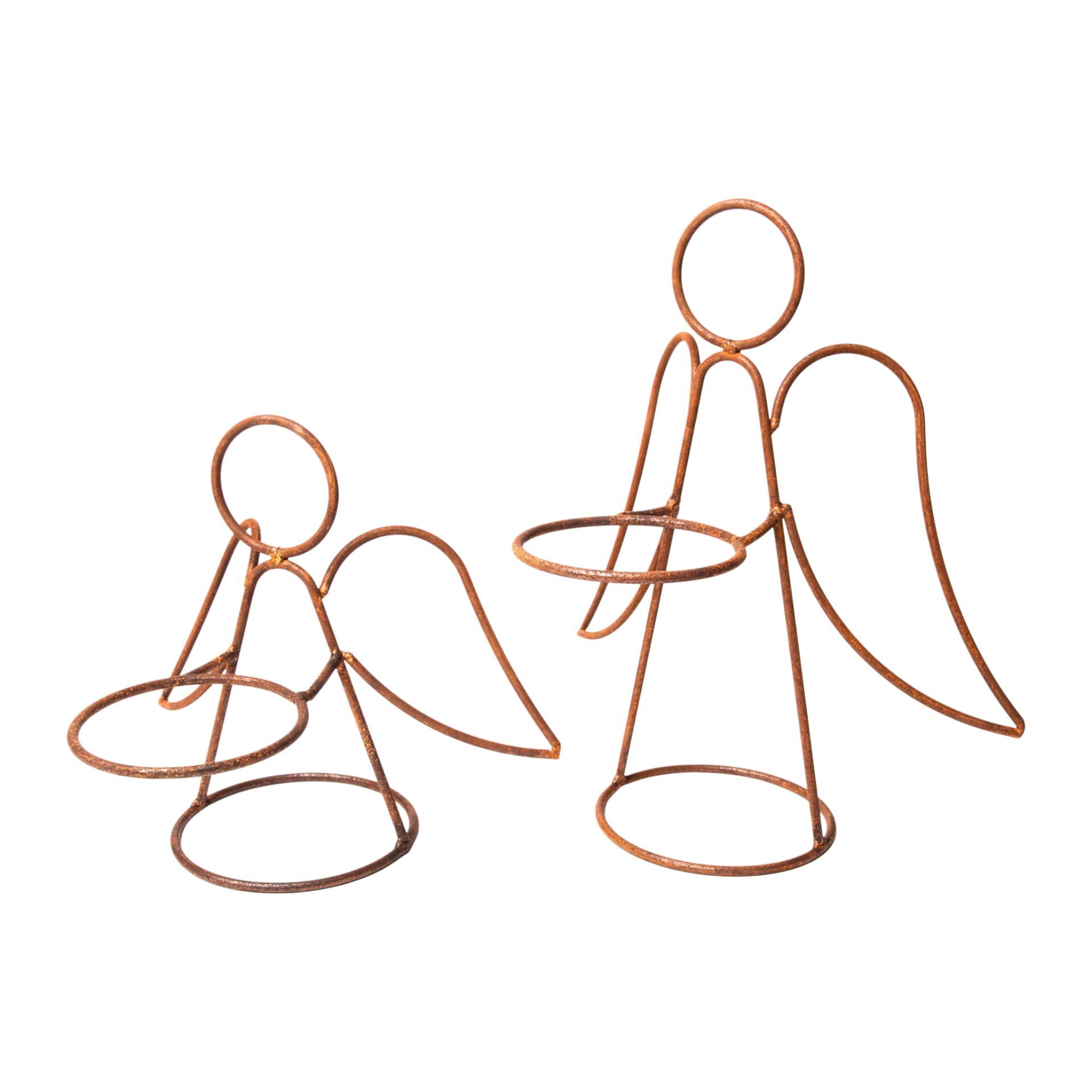 Darstellung von Drahtengel mit Ring klein, 28x21,5, h= 25 cm