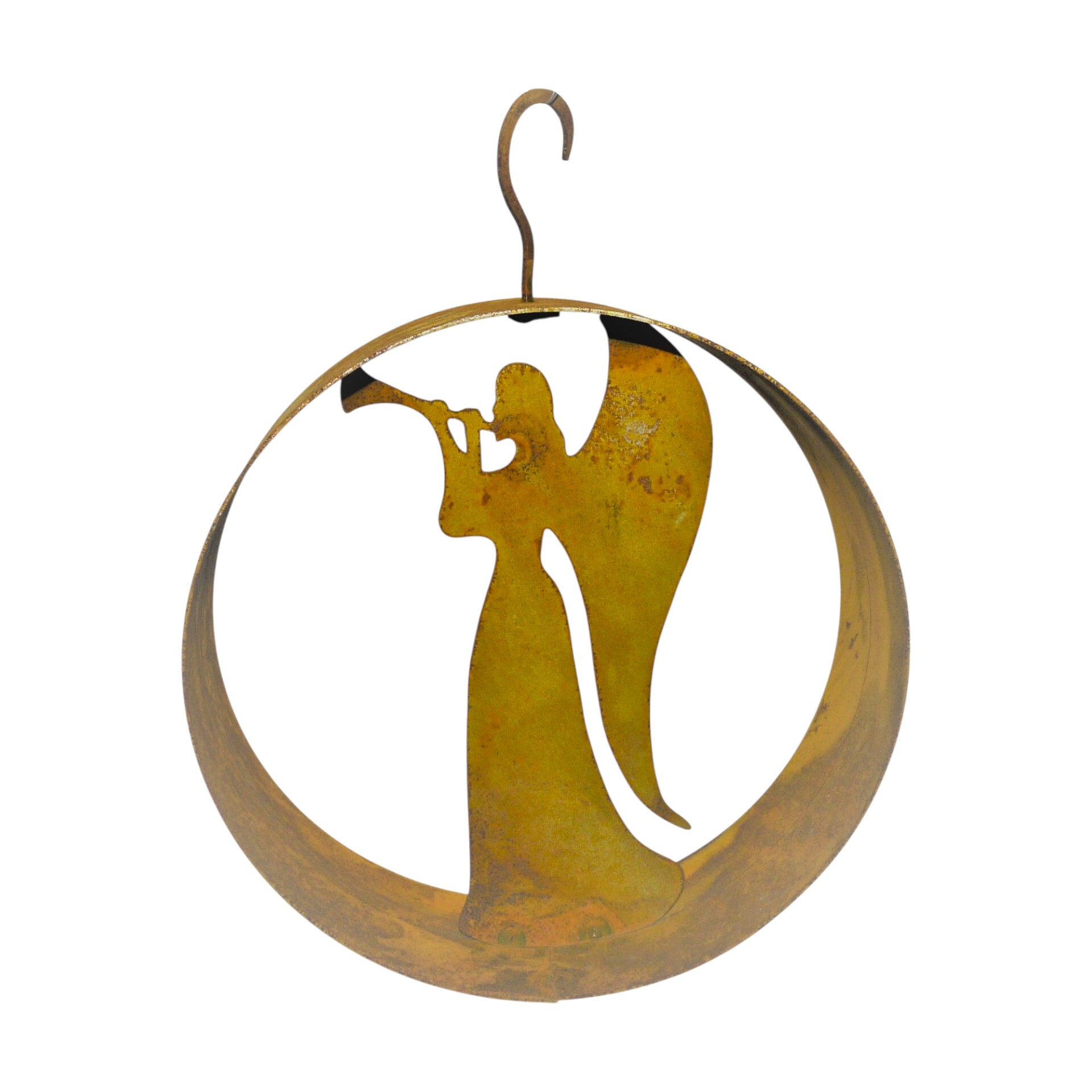 Darstellung von Ring mit Engel m. Flöte z.Hängen