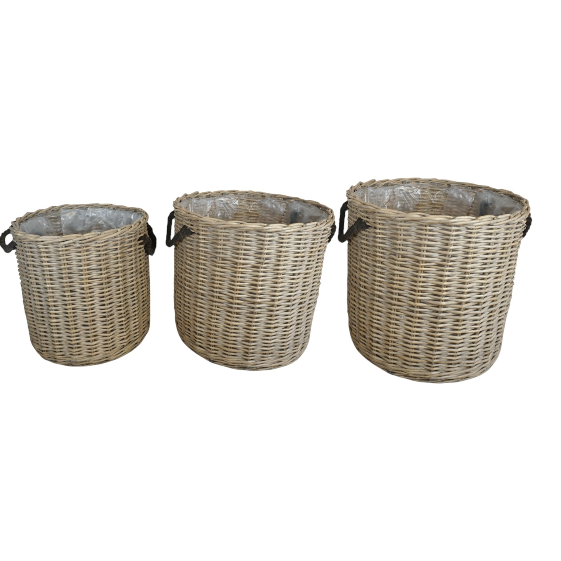 Darstellung von XXL Körbe 3tlg. rund m. Seilgriffe