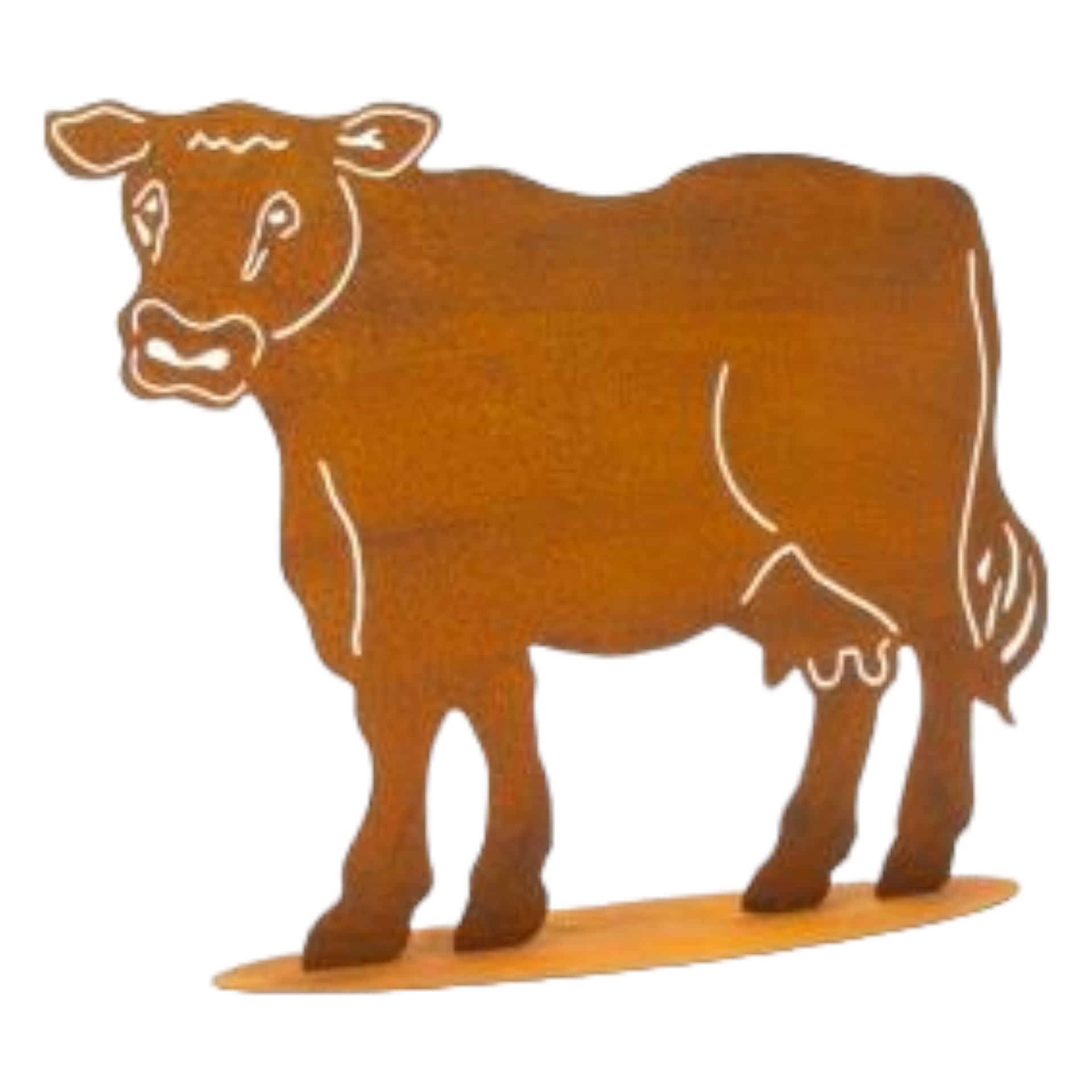 Darstellung von Kuh gross auf Platte