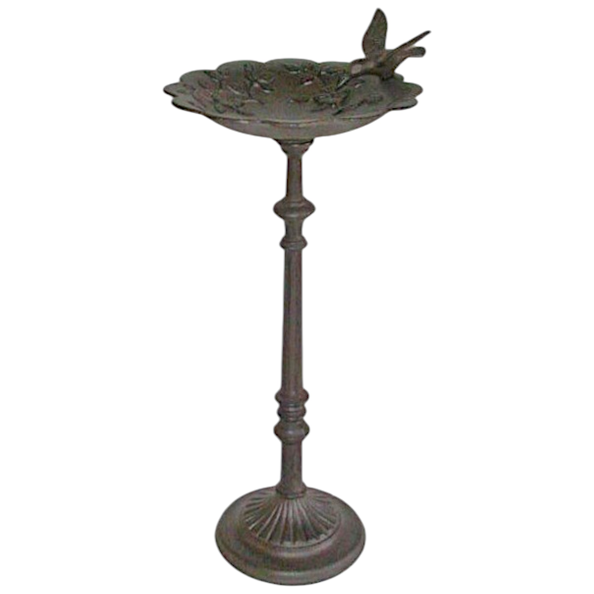 Darstellung von Vogeltränke auf hohem Fuss gross mit Vogel