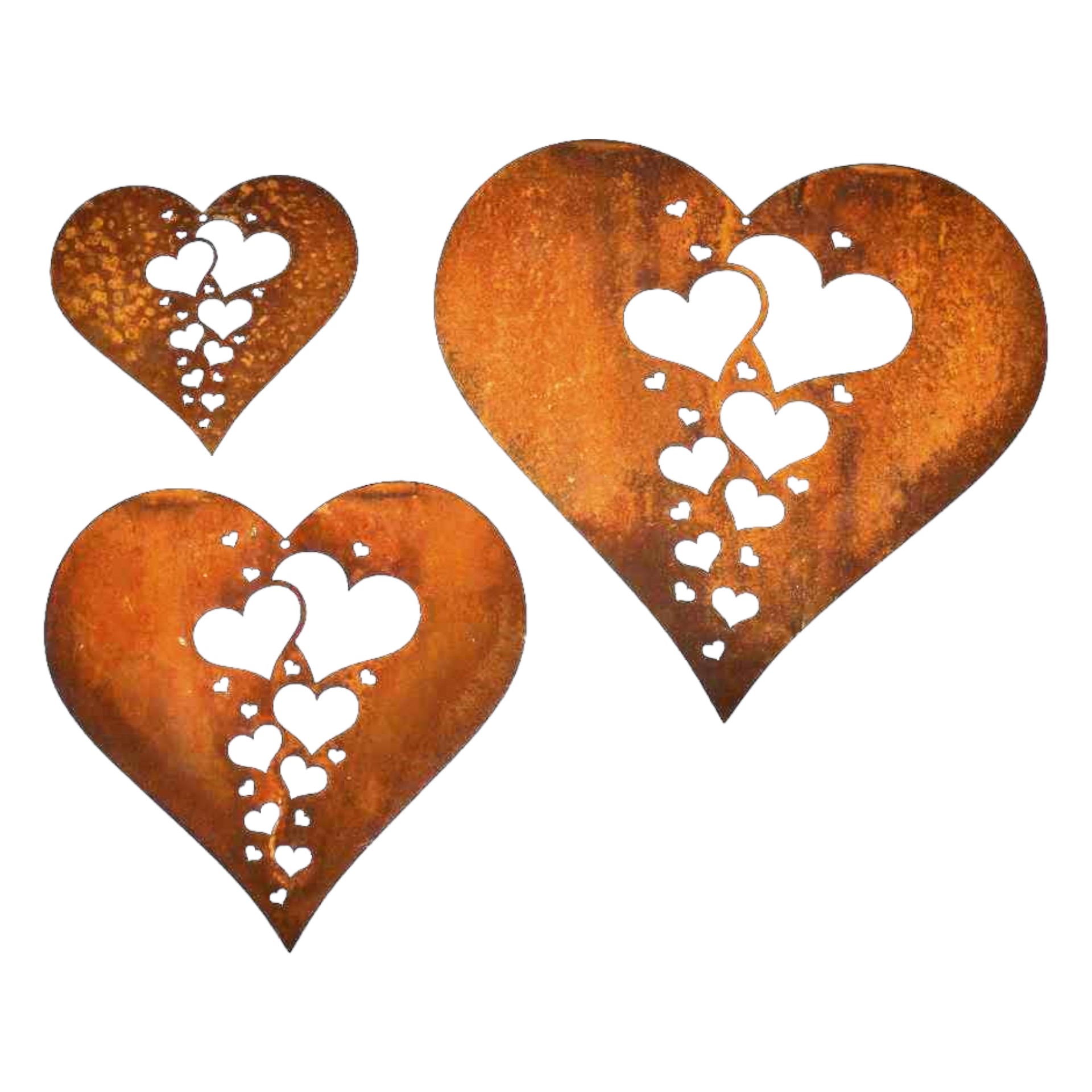 Darstellung von Herz mit vielen Miniherzen klein Hängen