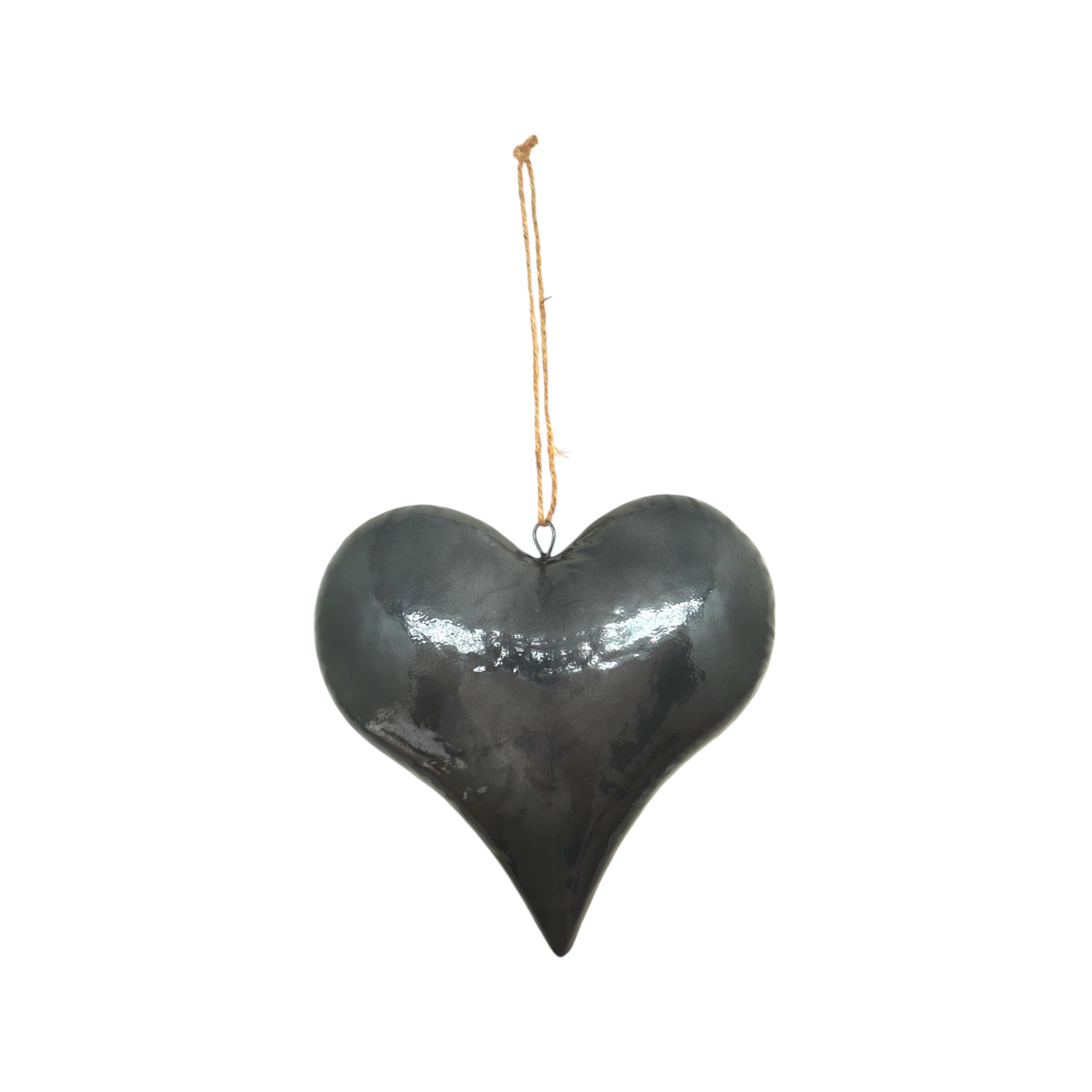 Darstellung von Graues Herz z. Hängen spitz klein