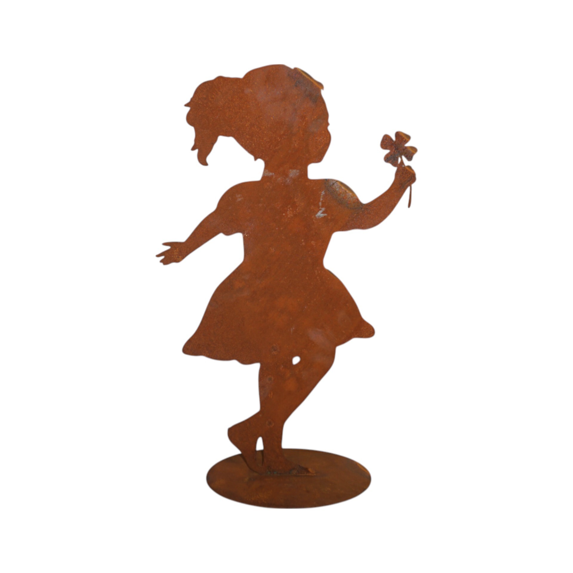 Darstellung von stehendes Mädchen mit Blume