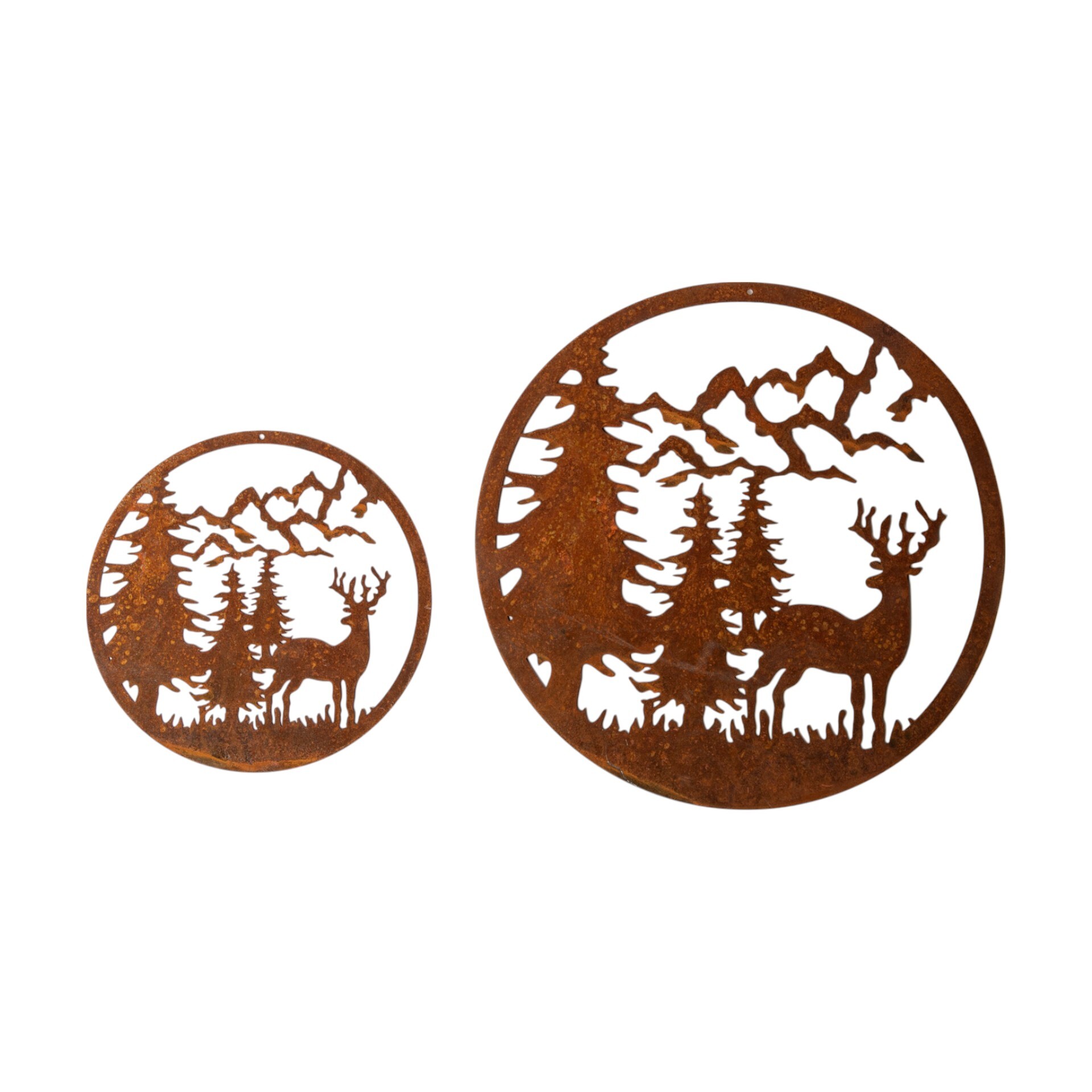 Darstellung von Hänger Hirsch mit Berge rund klein